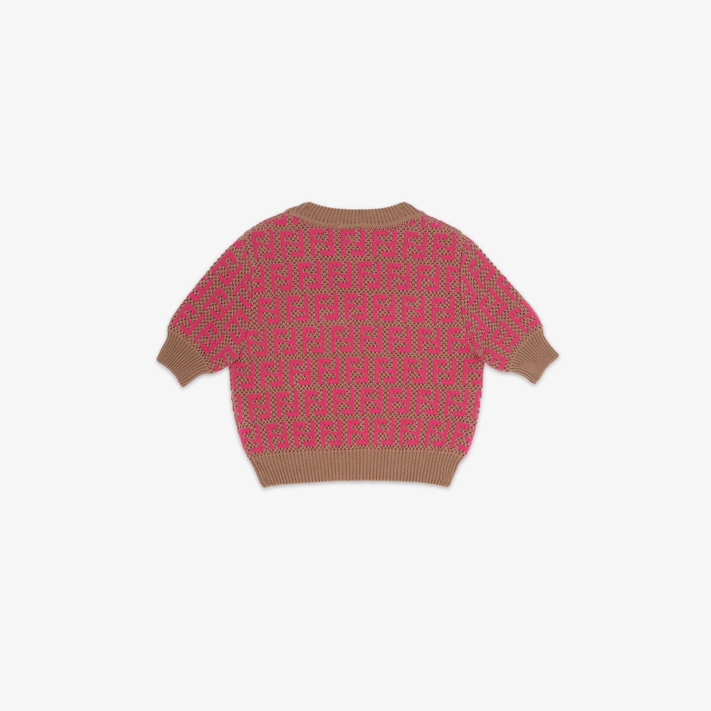 Girls Fuchsia Logo Knit Sweater