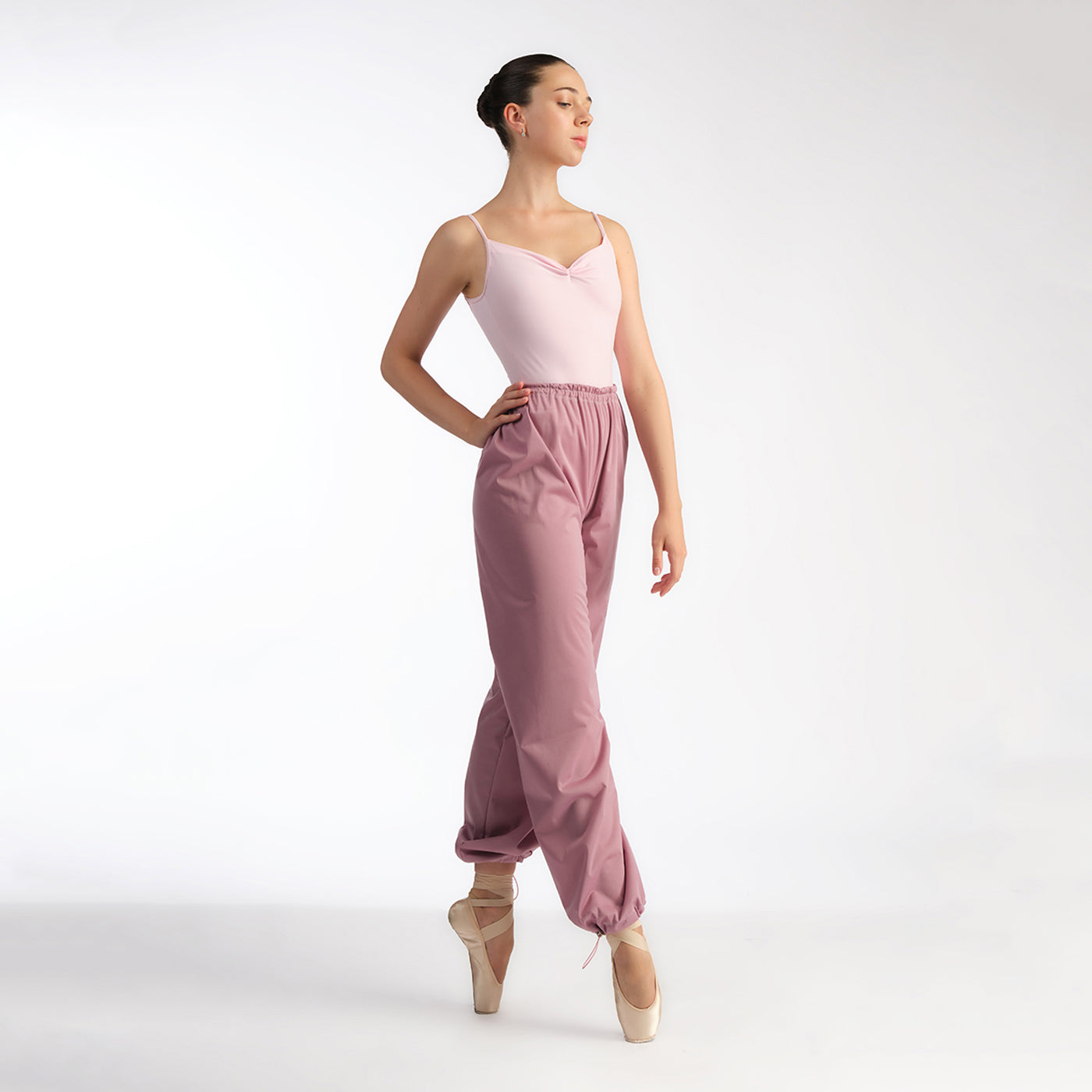 Women Pink Ballet Warm-Up Trousers(0405/Dusty Pink)