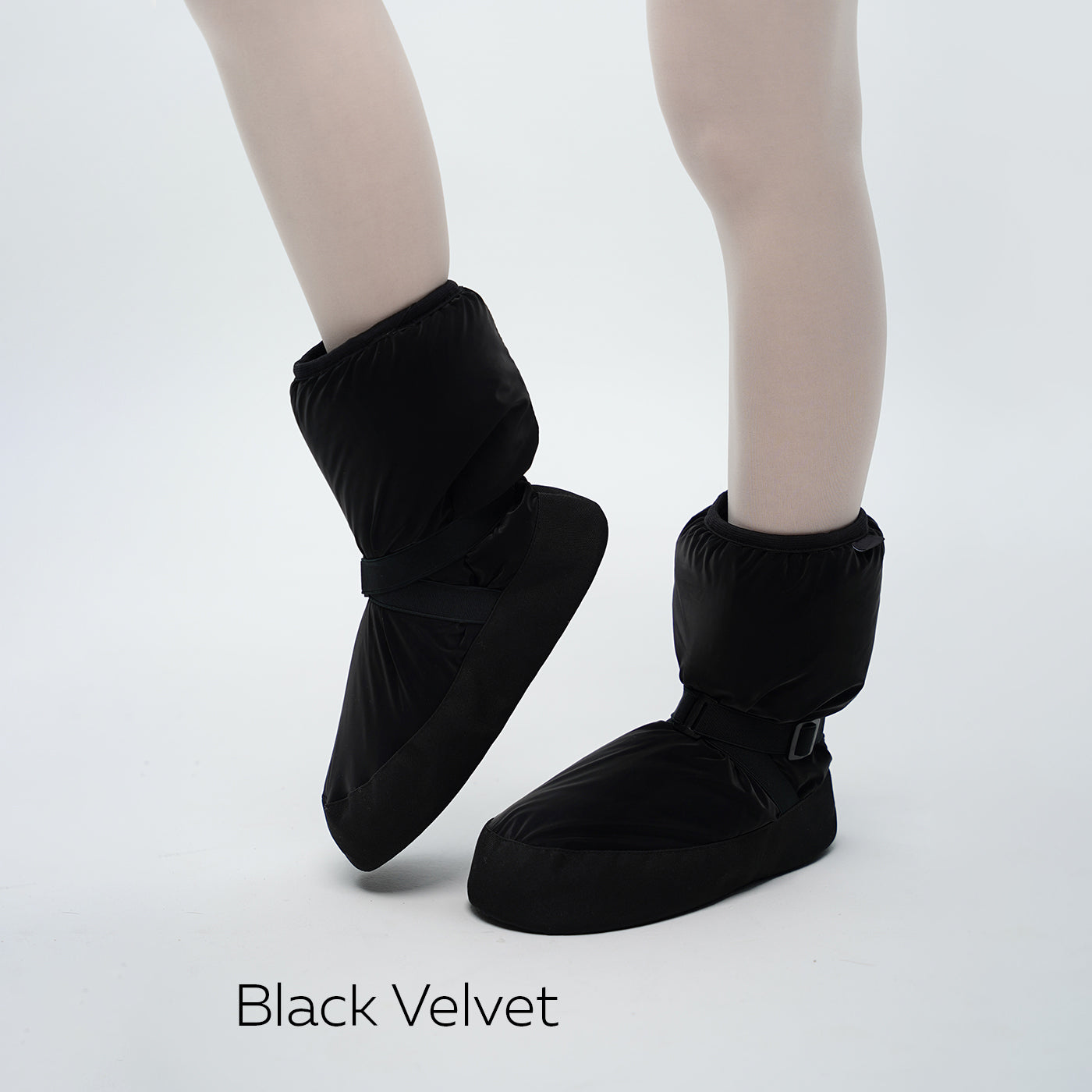 Girls Black Velvet Ballet Warm-up Shoes(M-68/1/Black Velvet)