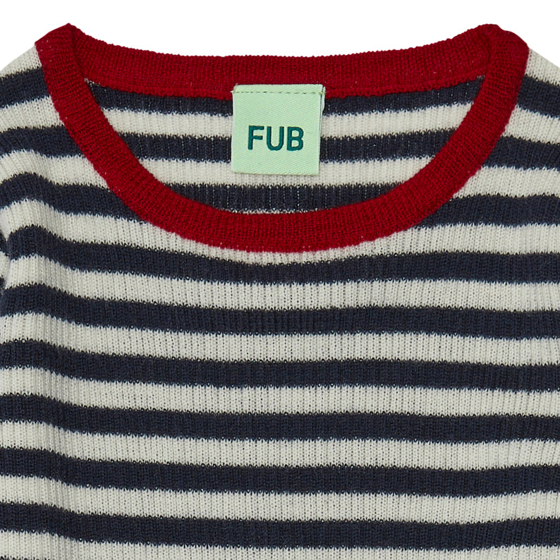 Boys & Girls Dark Navy Stripes Wool Top