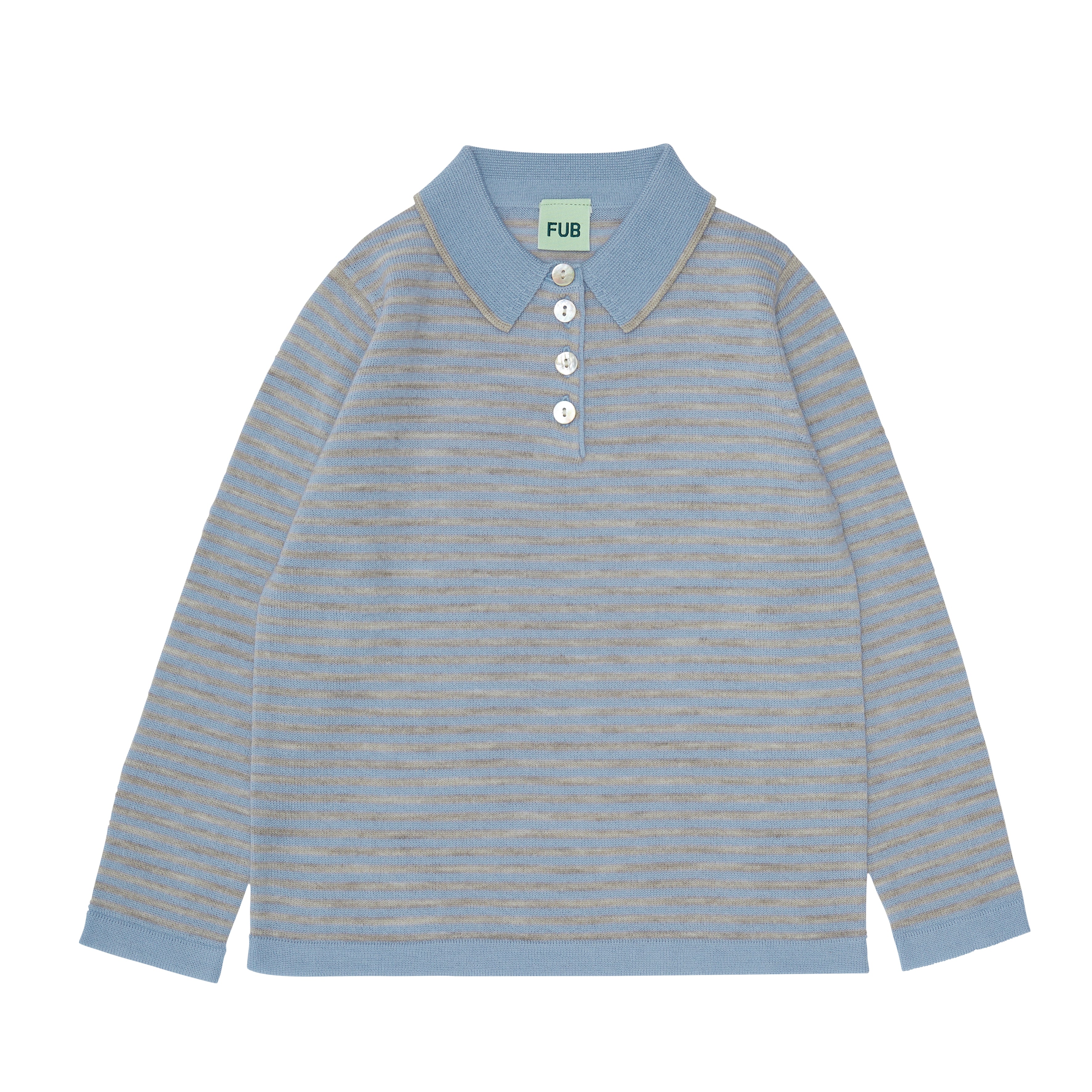 Boys & Girls Light Blue Wool Polo Shirt