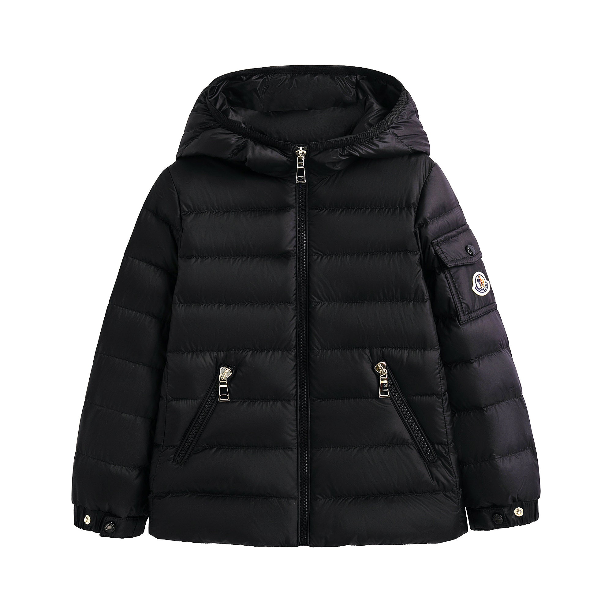 Girls Black "GLES" Padded Down Jacket