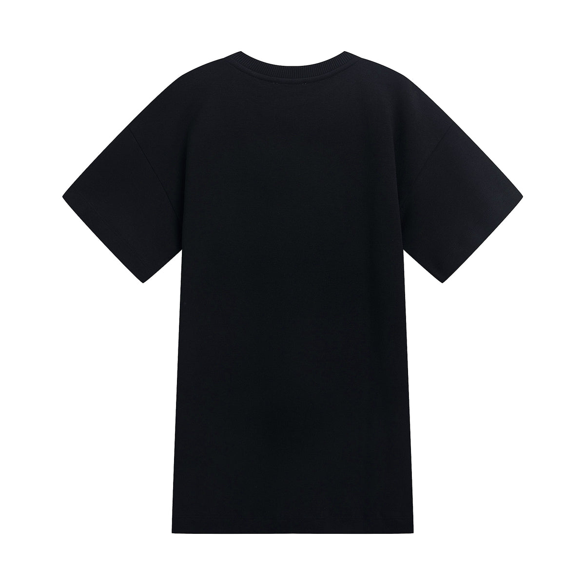 Girls Black Logo Cotton Dress