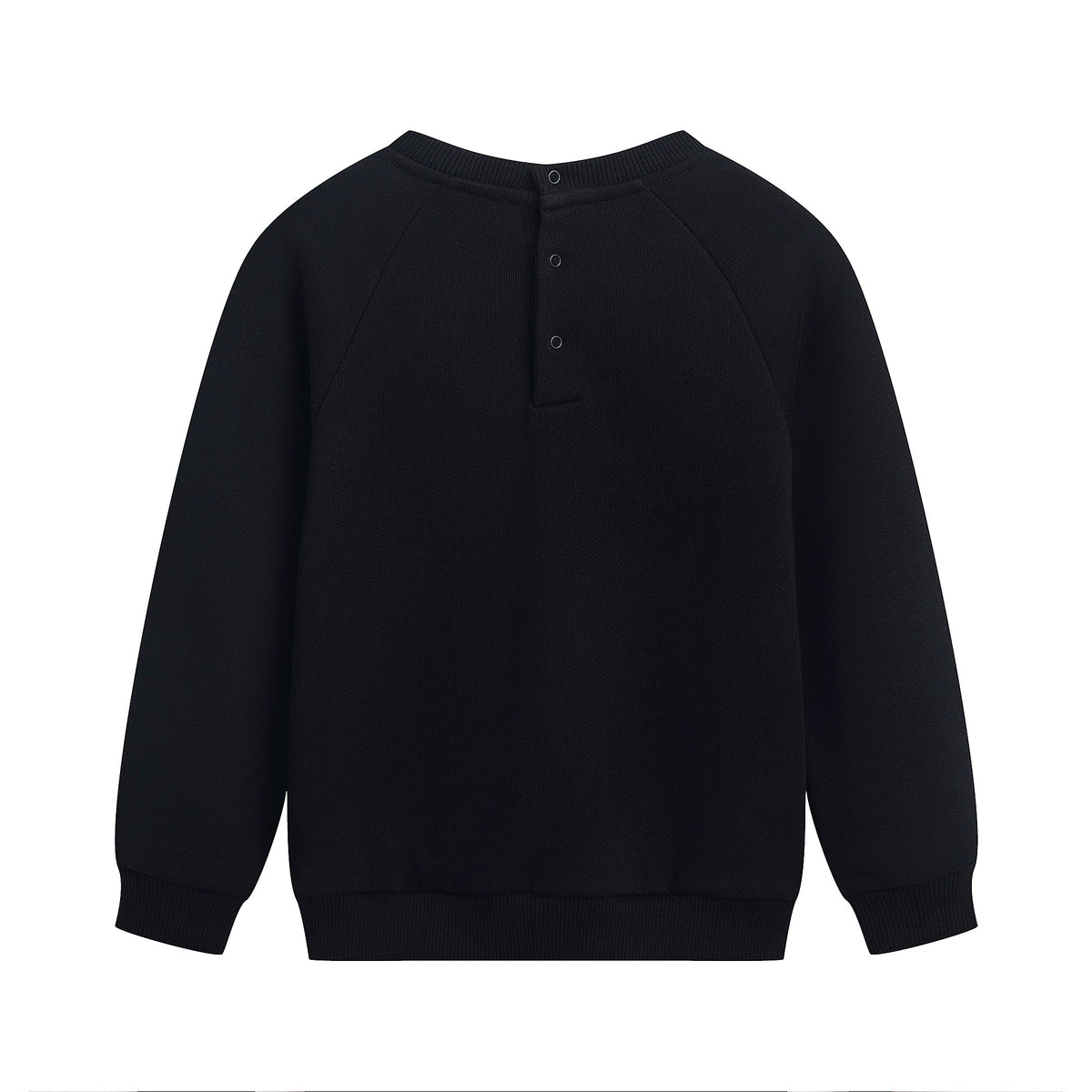 Boys & Girls Black Logo Cotton Sweatshirt
