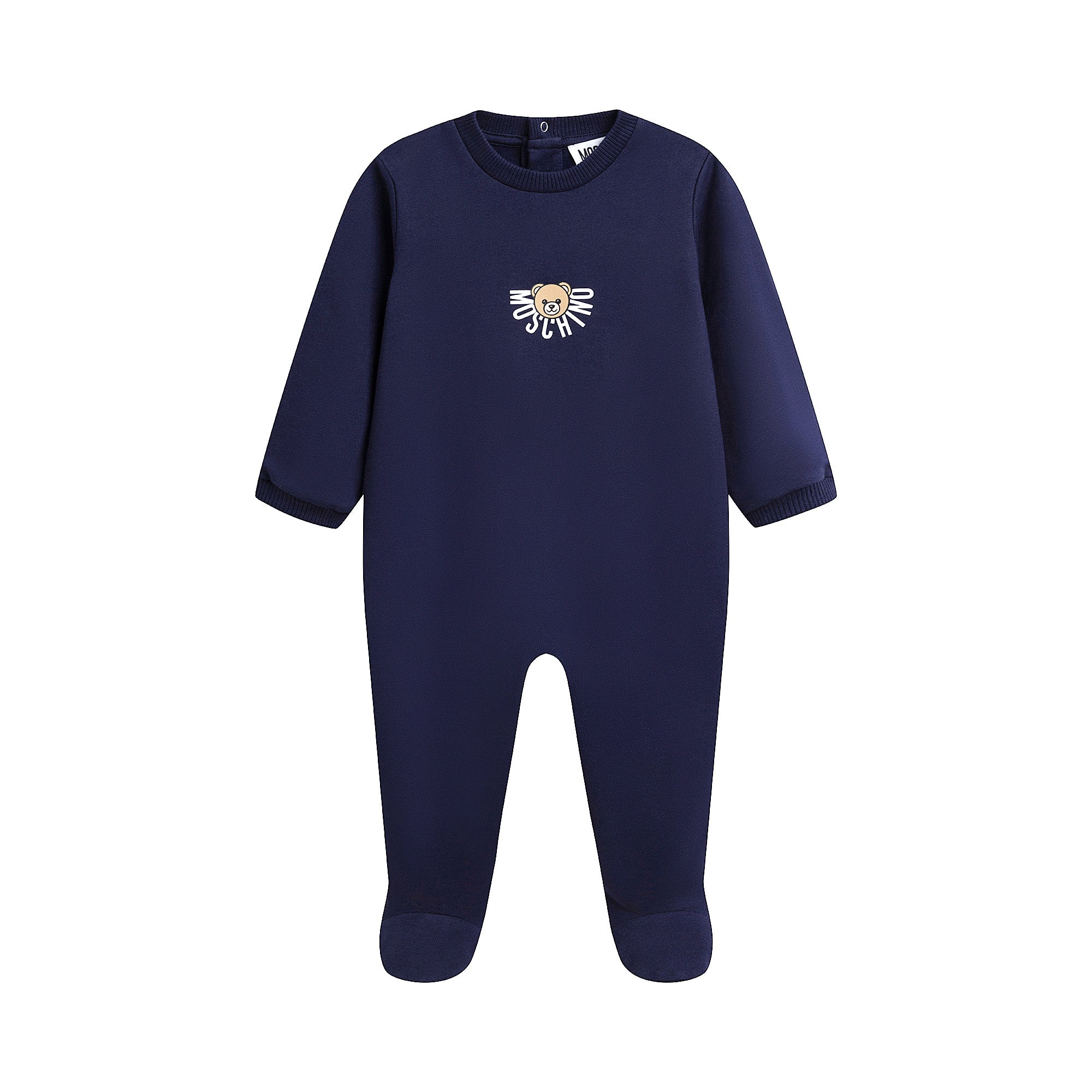 Baby Boys & Girls Navy Bear Printed Cotton Babysuit Gift