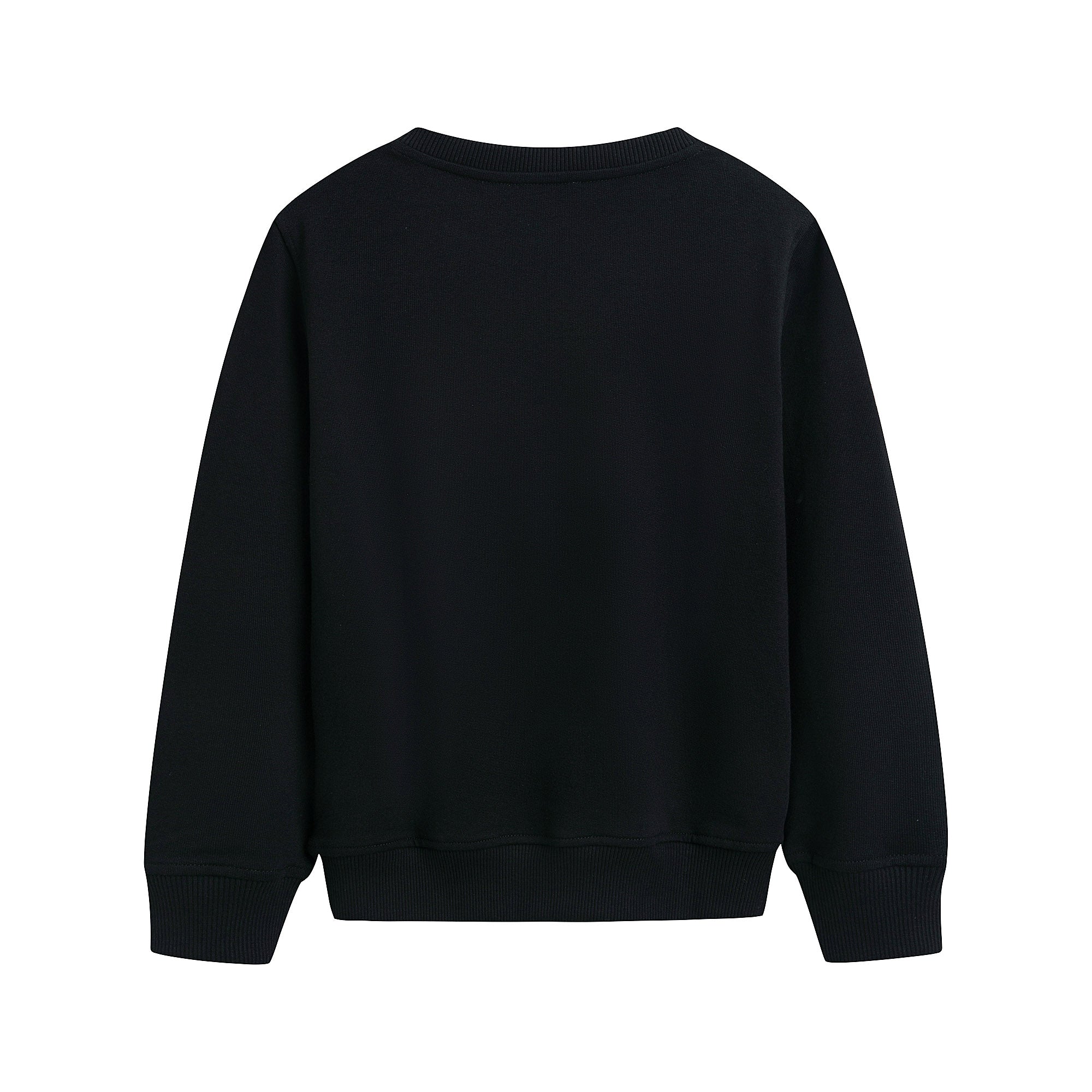 Boys & Girls Black Logo Cotton Sweatshirt