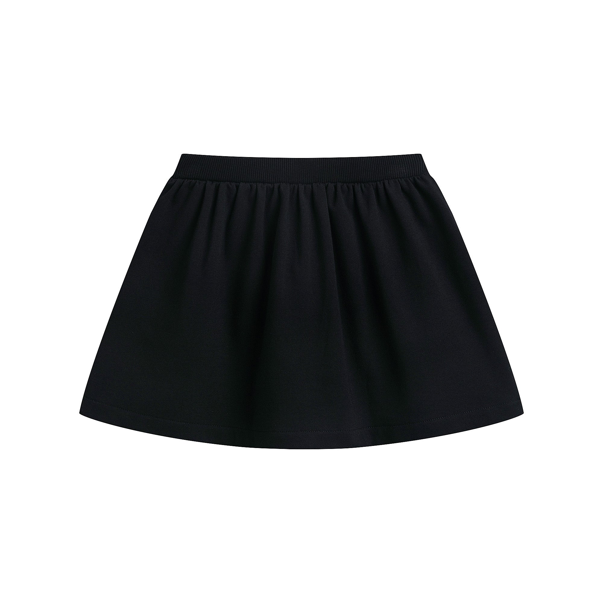 Girls Black Bear Printed Cotton Skirt