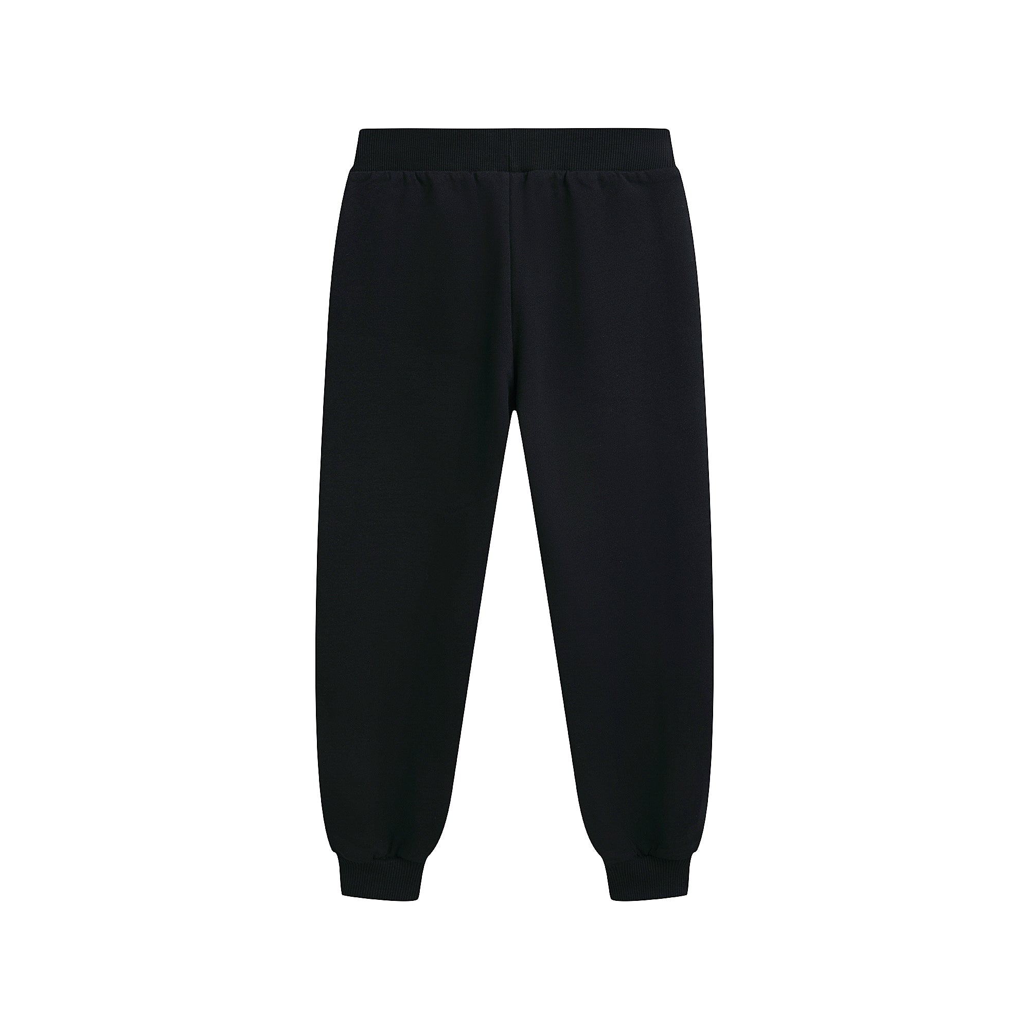 Boys & Girls Black Bear Printed Cotton Trousers