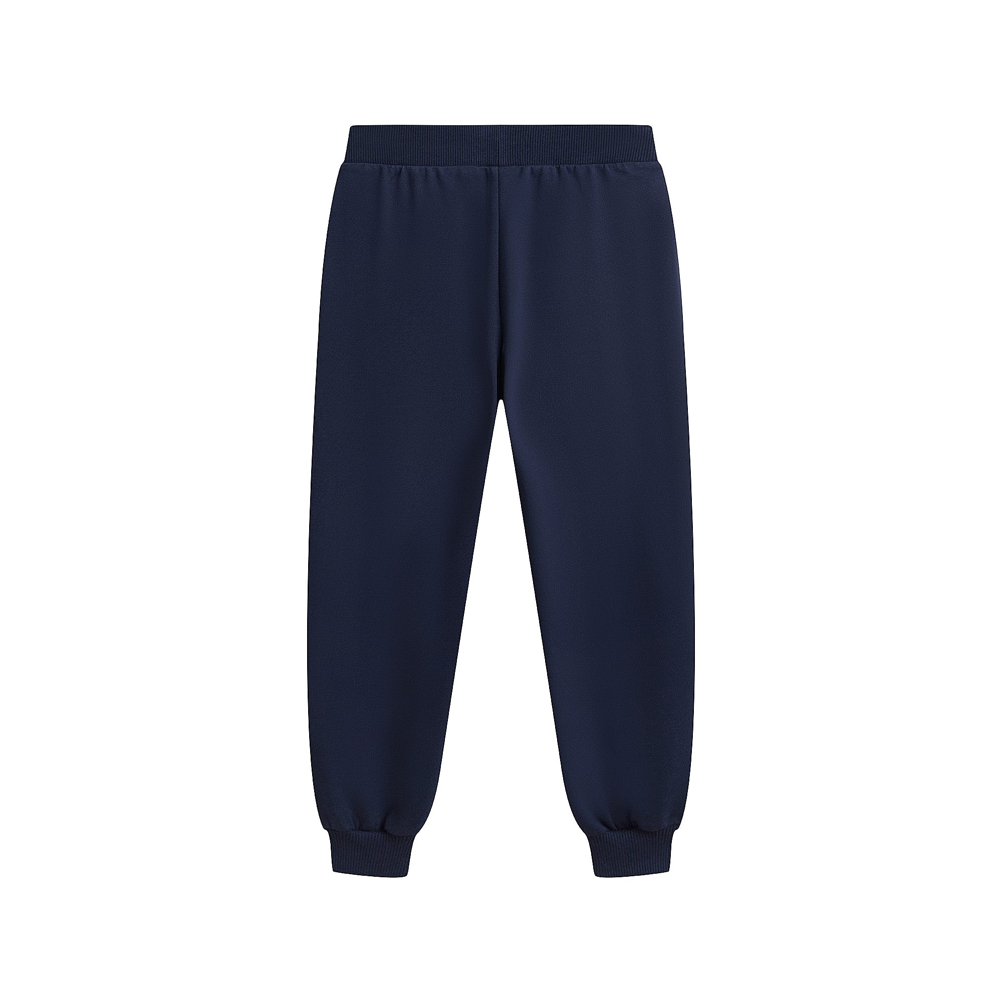 Boys & Girls Navy Bear Printed Cotton Trousers