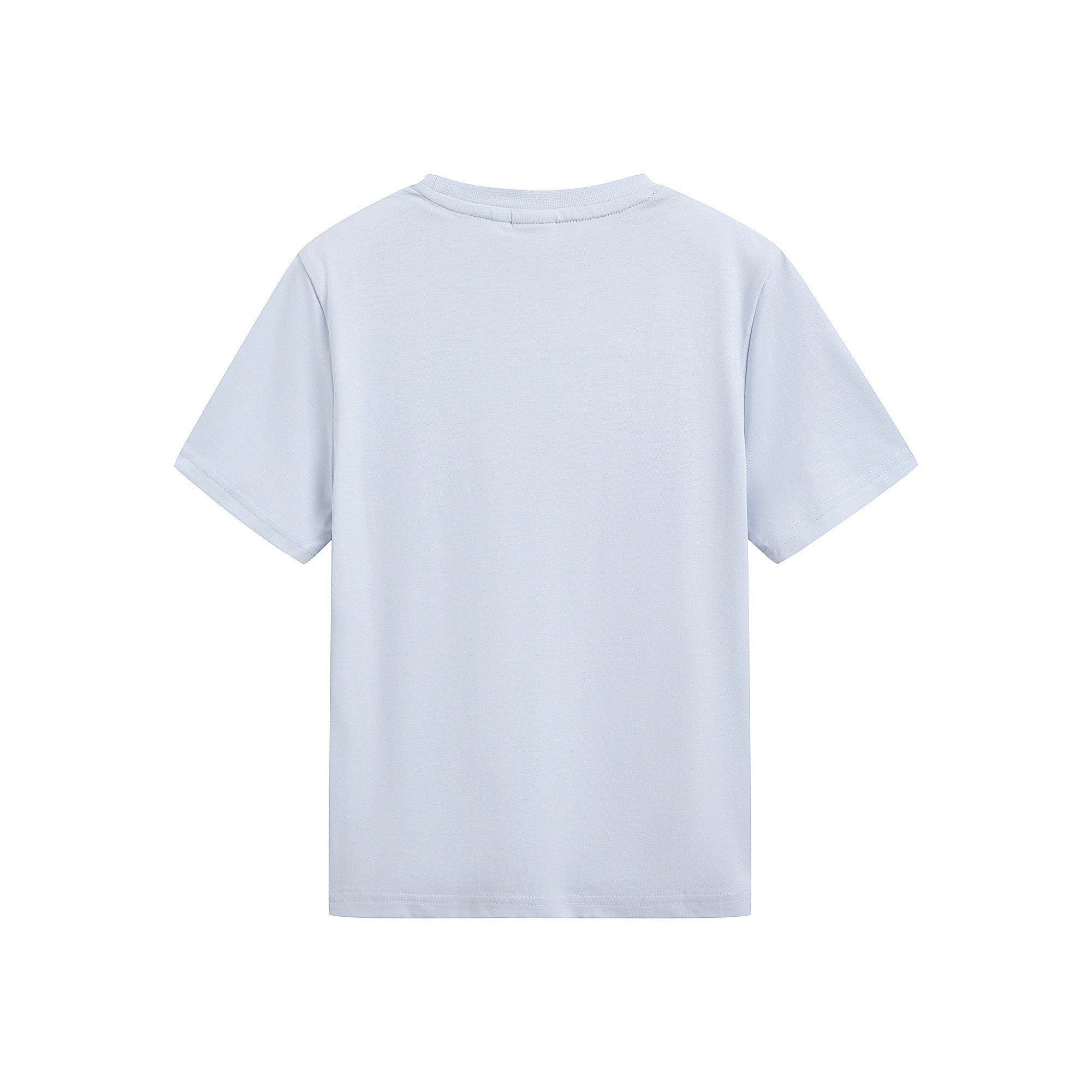 Boys Light Blue Logo Cotton T-Shirt