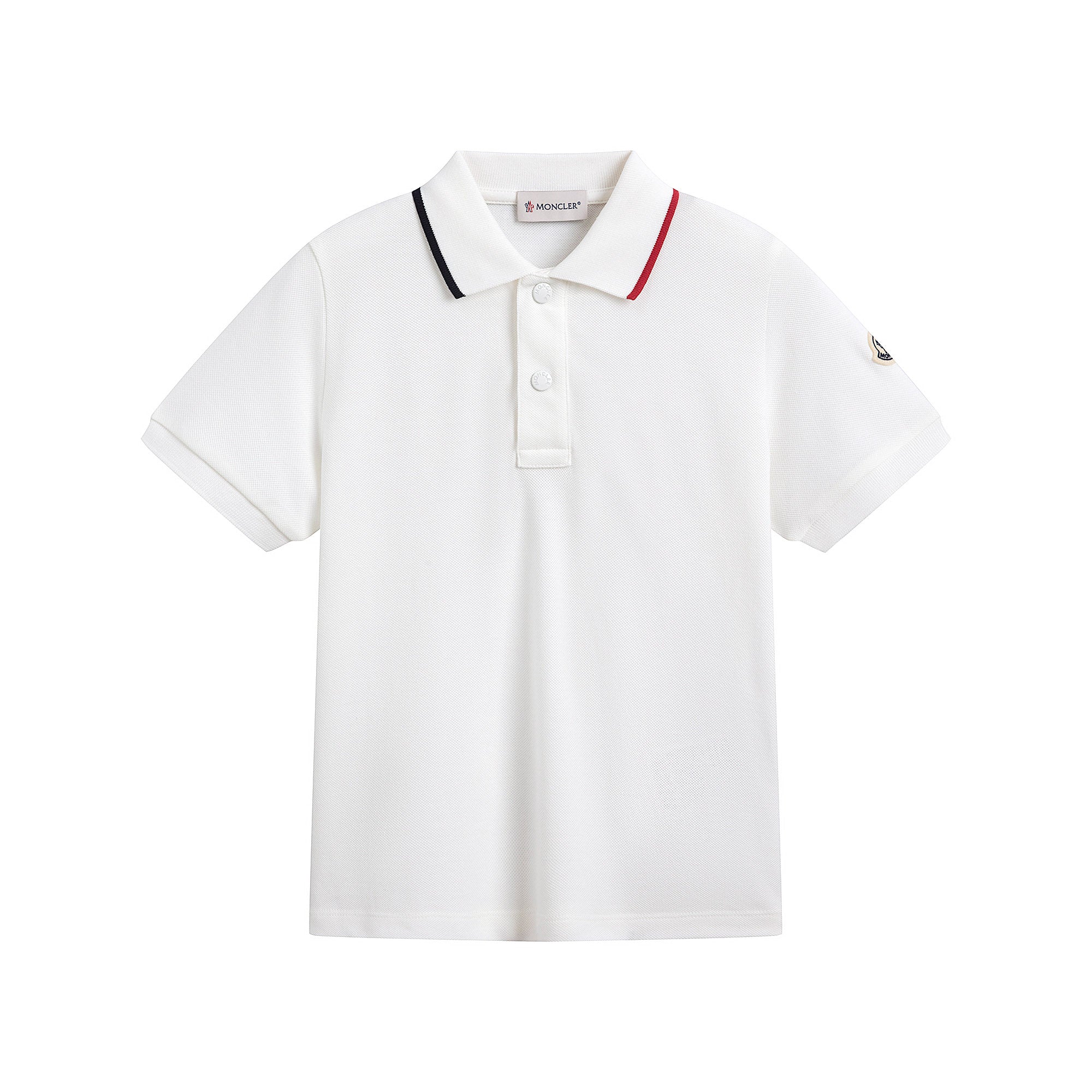 Boys White Cotton Polo Shirt