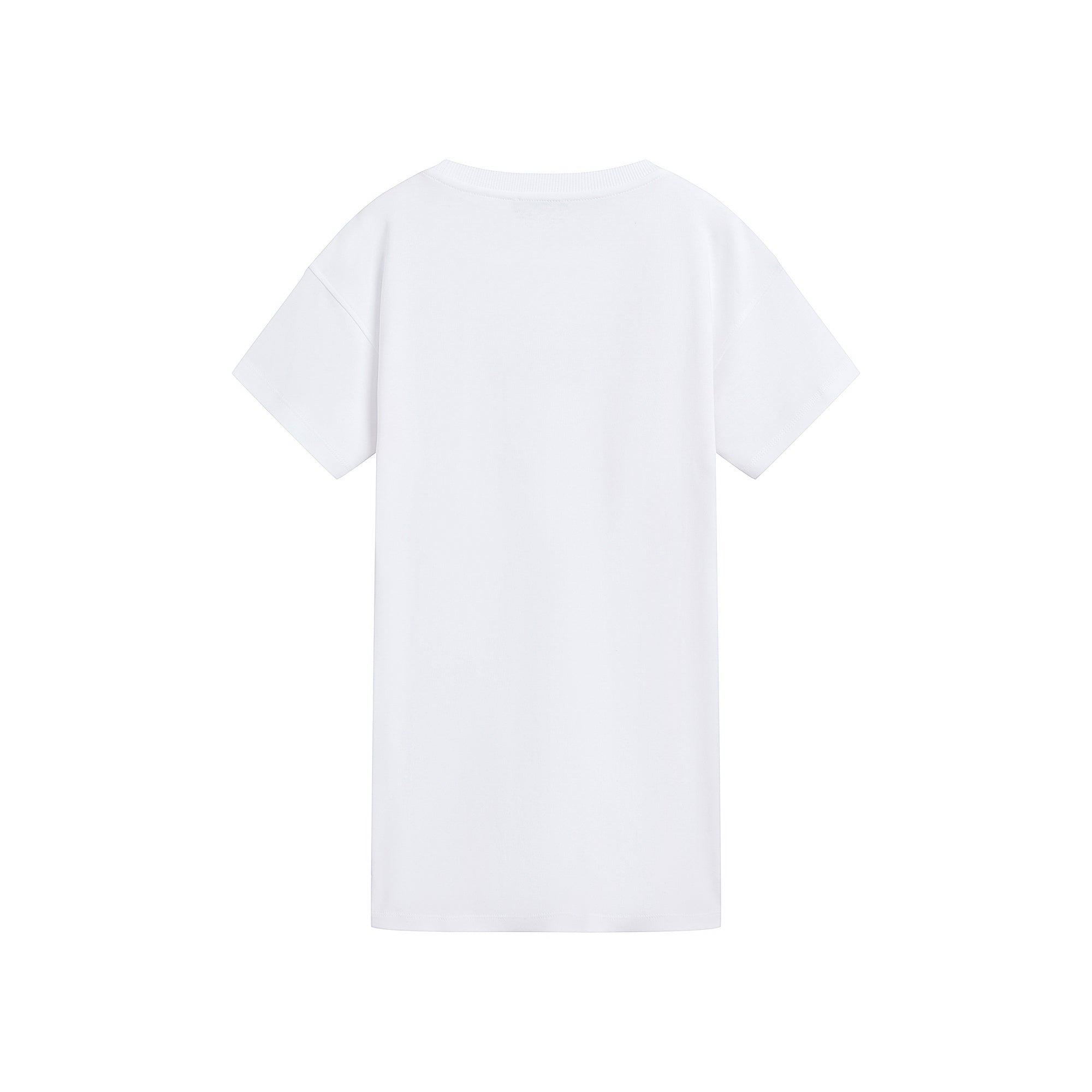 Girls White Cherry Printed Cotton Dress