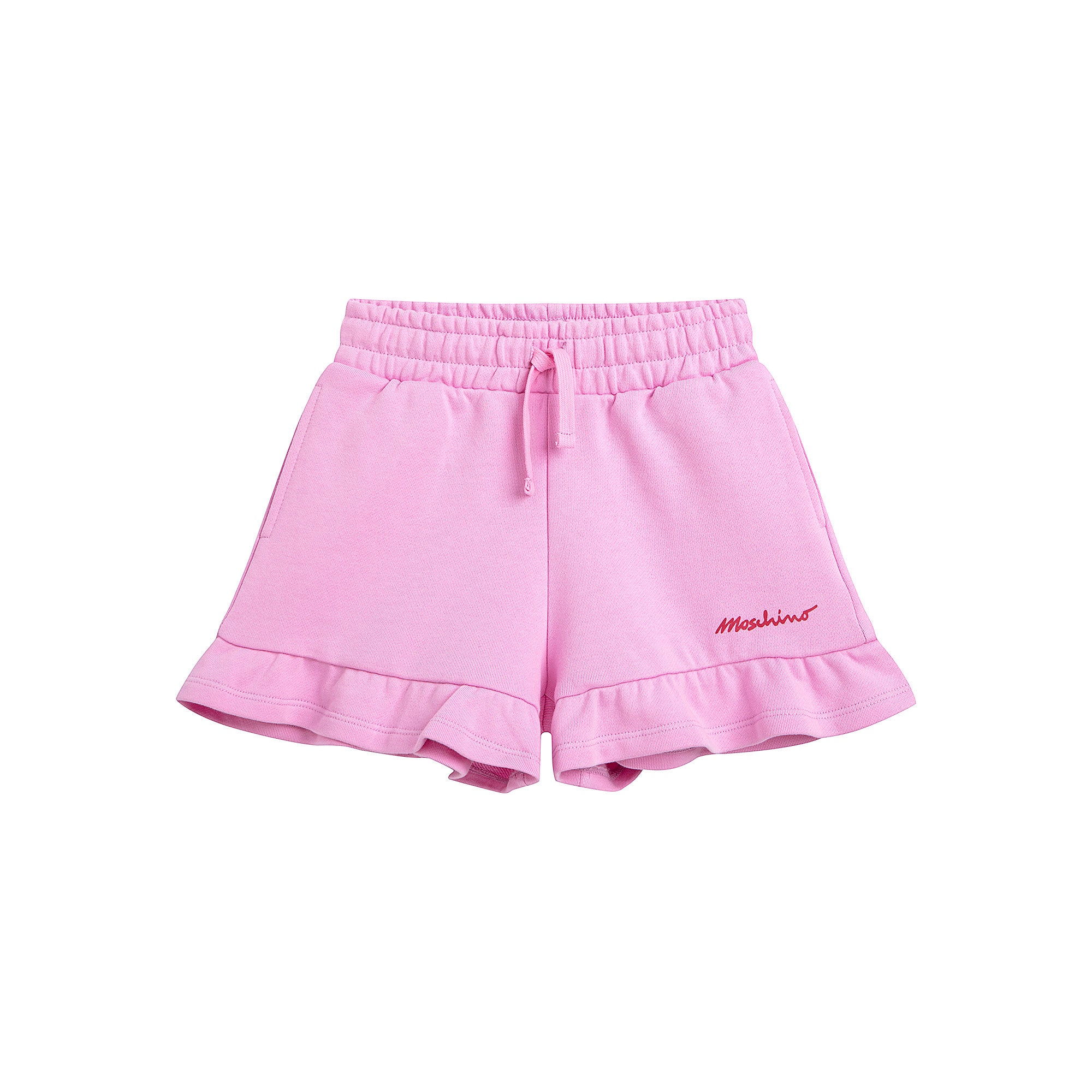 Girls Pink Cotton Shorts