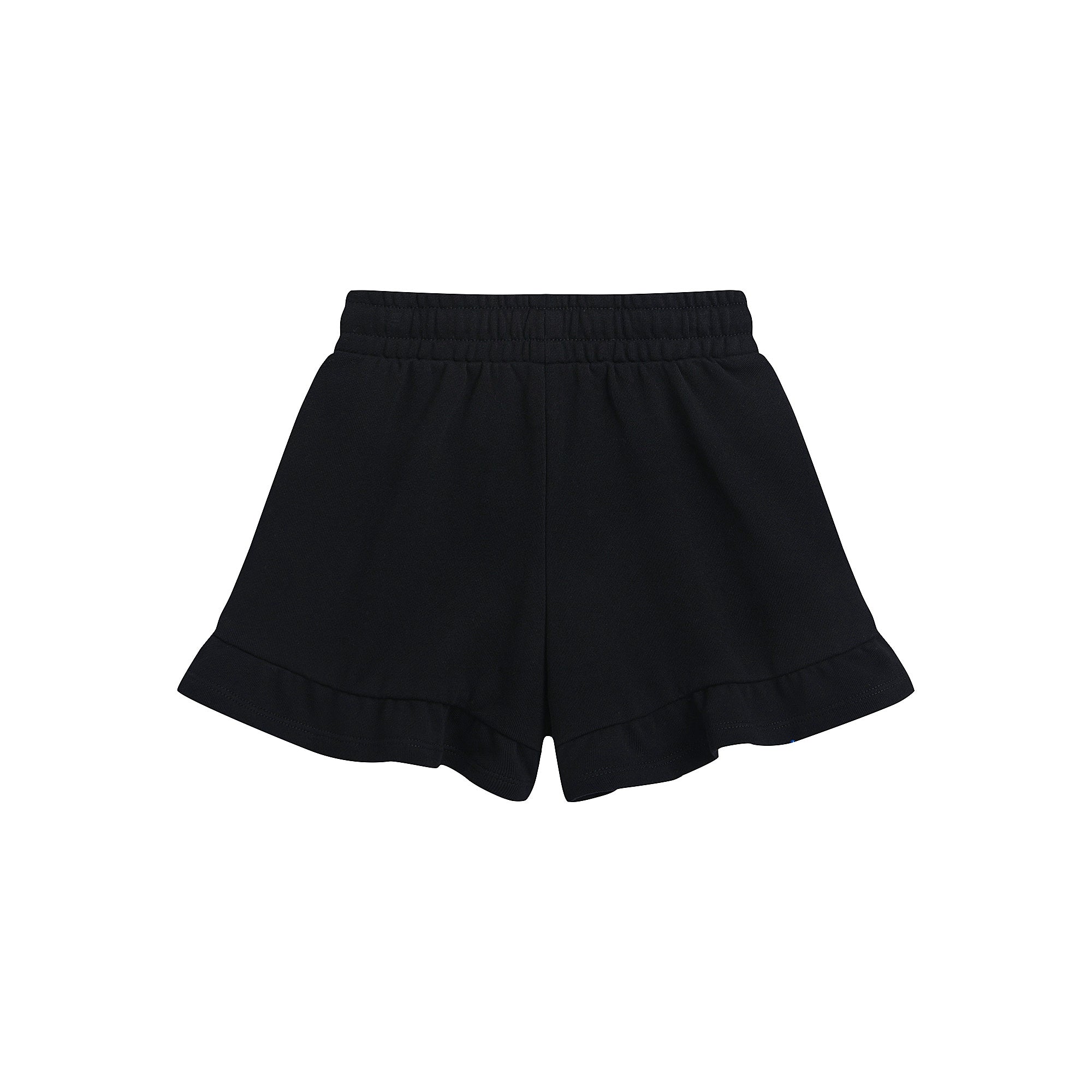 Girls Black Cotton Shorts