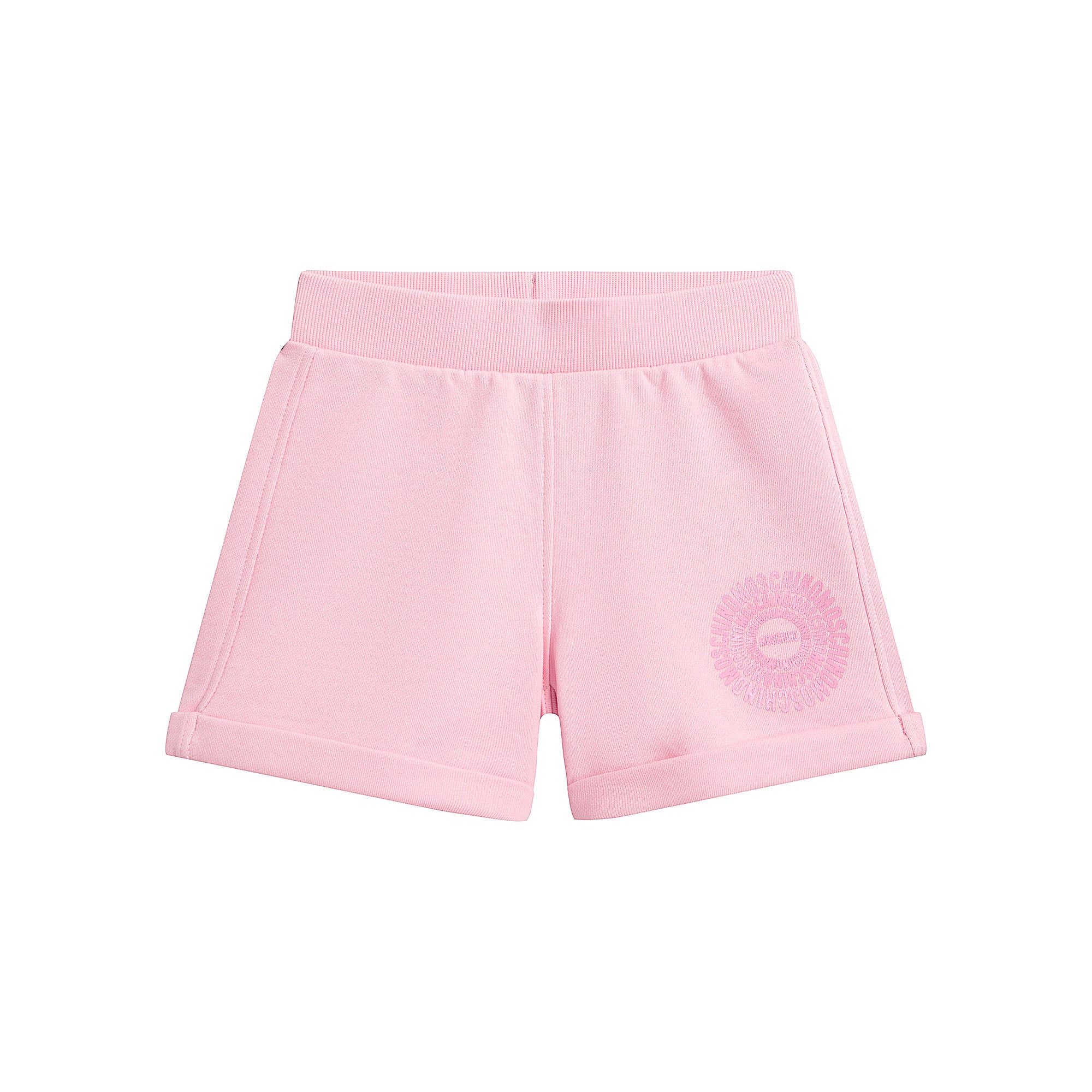 Girls Light Pink Cotton Shorts