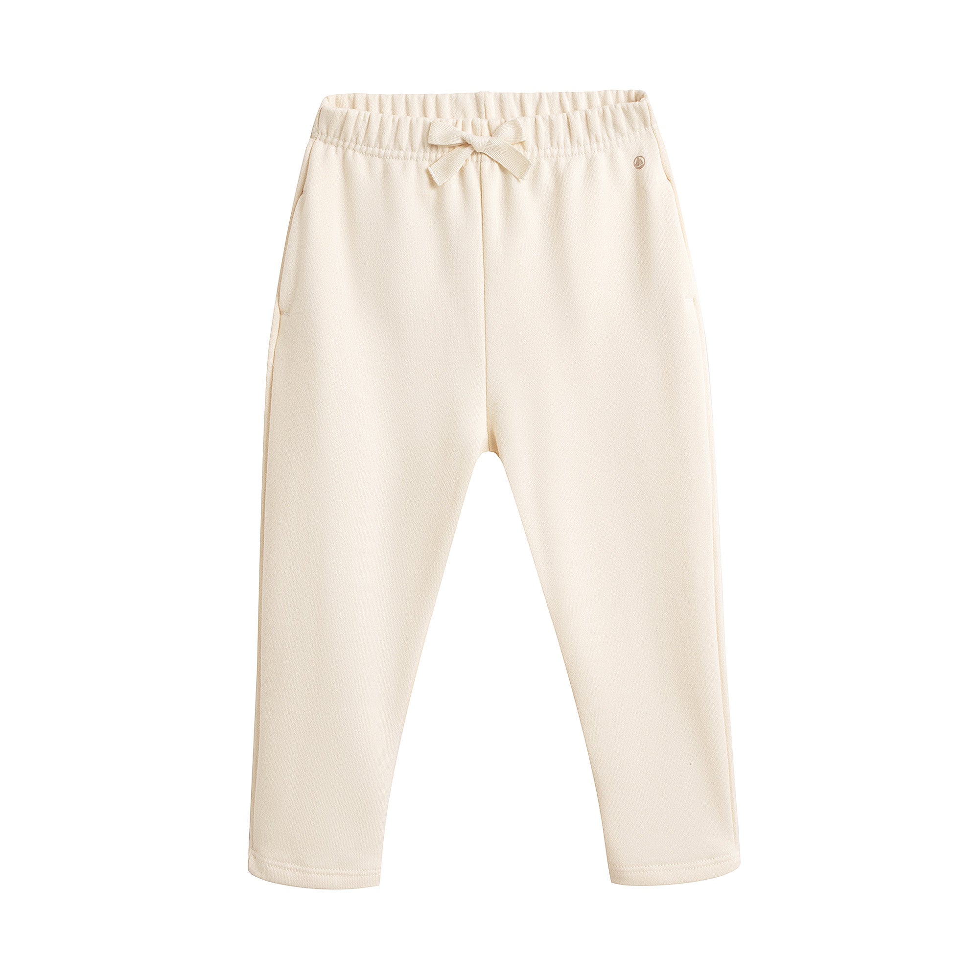 Baby Boys & Girls White Cotton Trousers