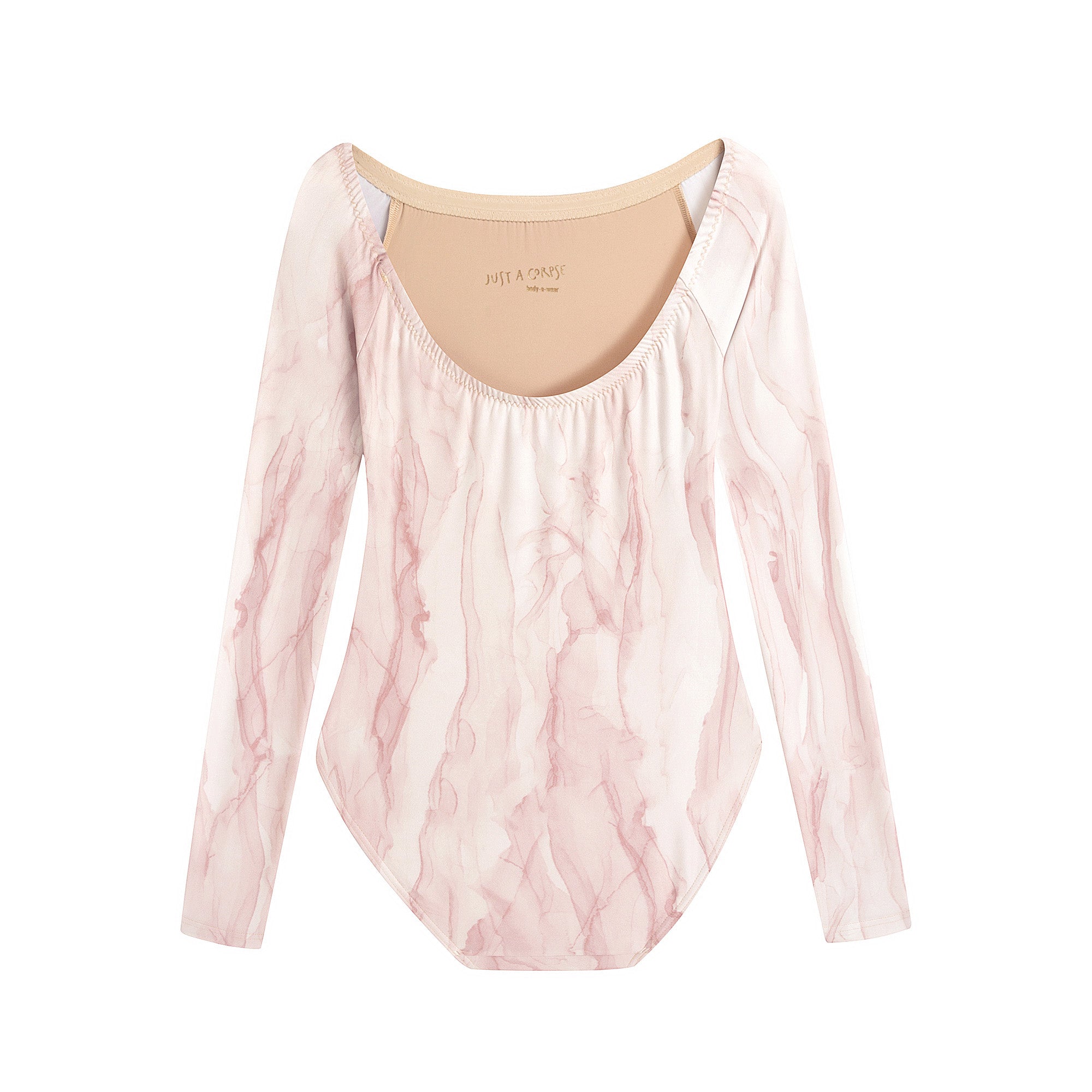 Girls Light Pink Boatneck Ballet Onesies