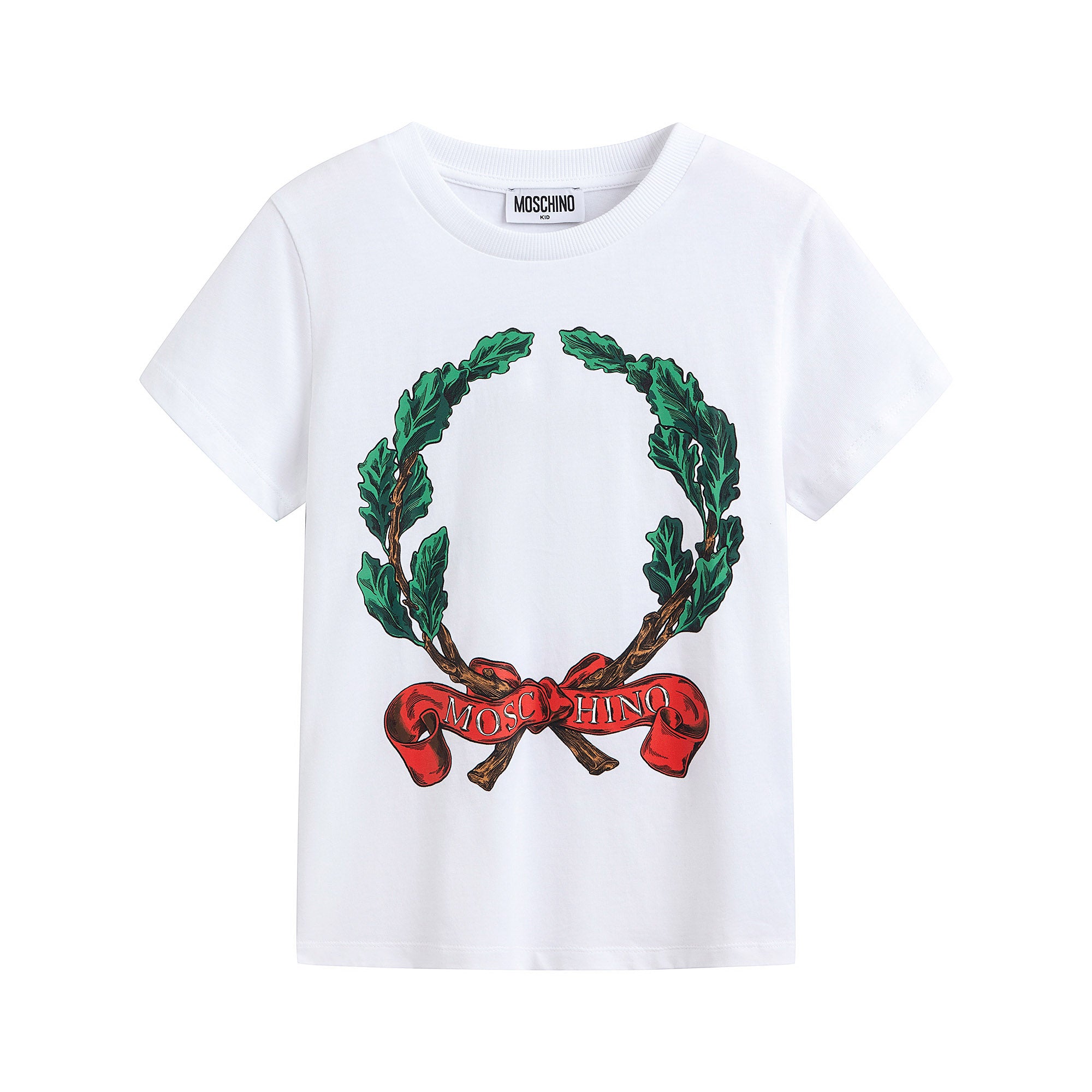 Boys & Girls White Cotton T-Shirt