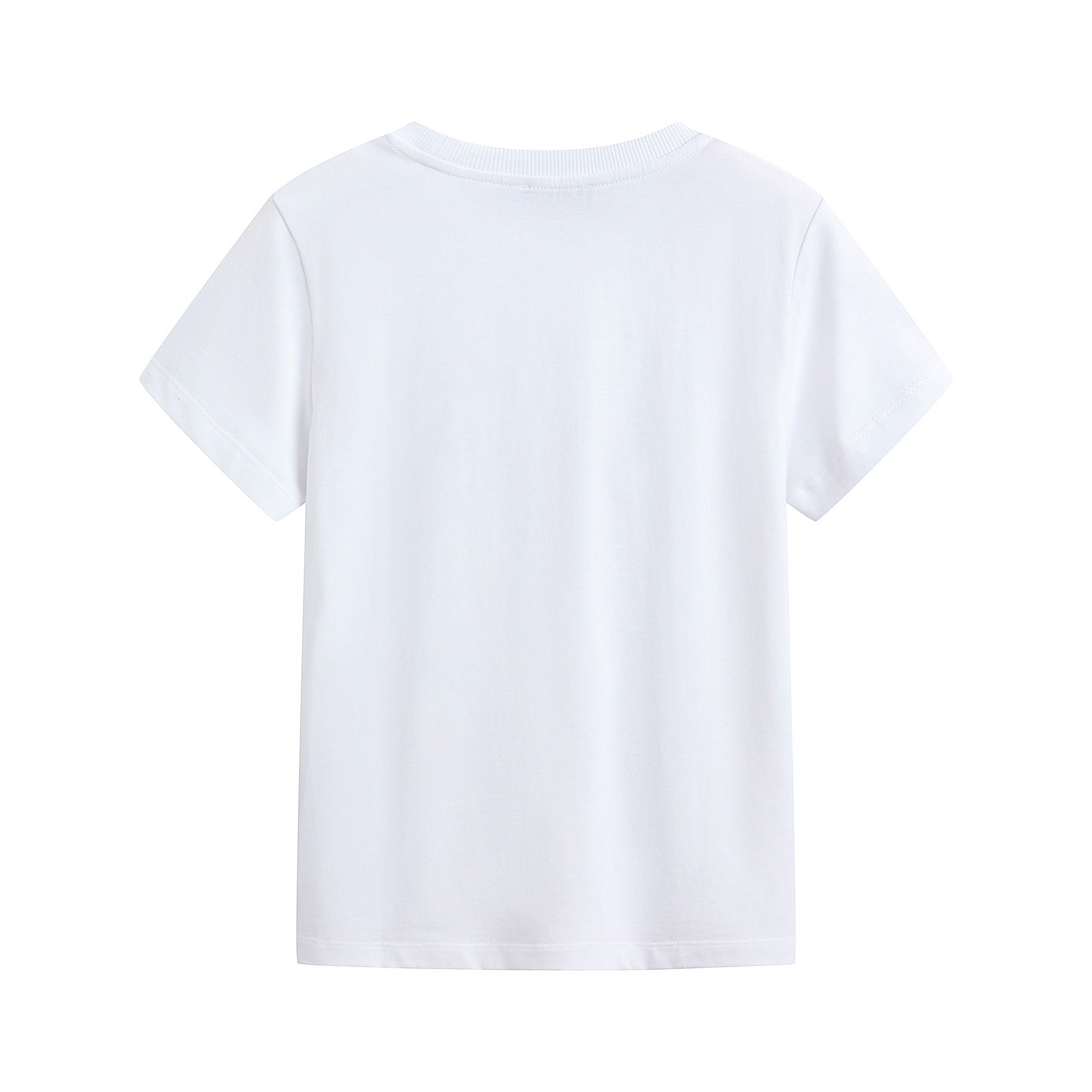 Boys & Girls White Cotton T-Shirt