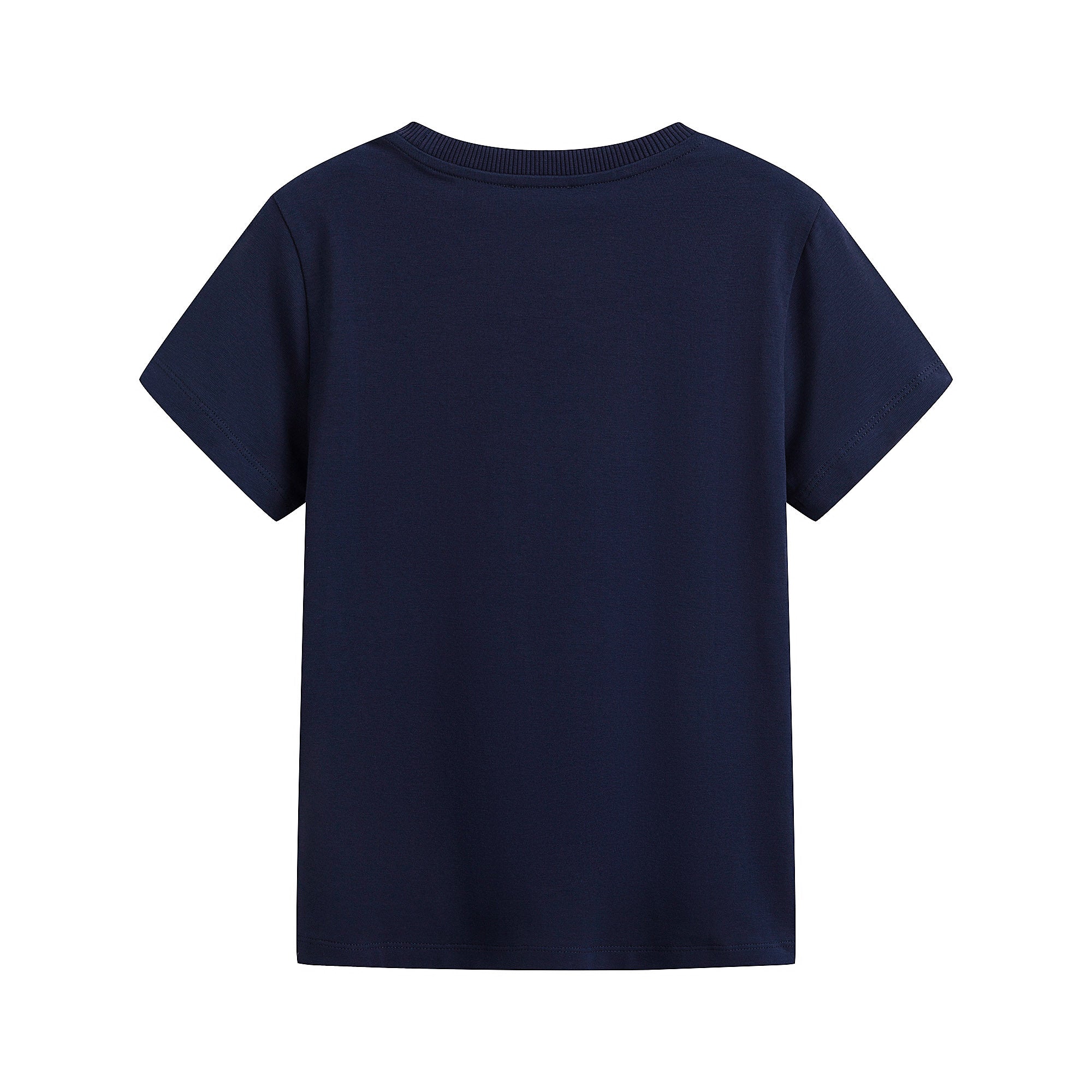 Boys & Girls Navy Logo Cotton T-Shirt