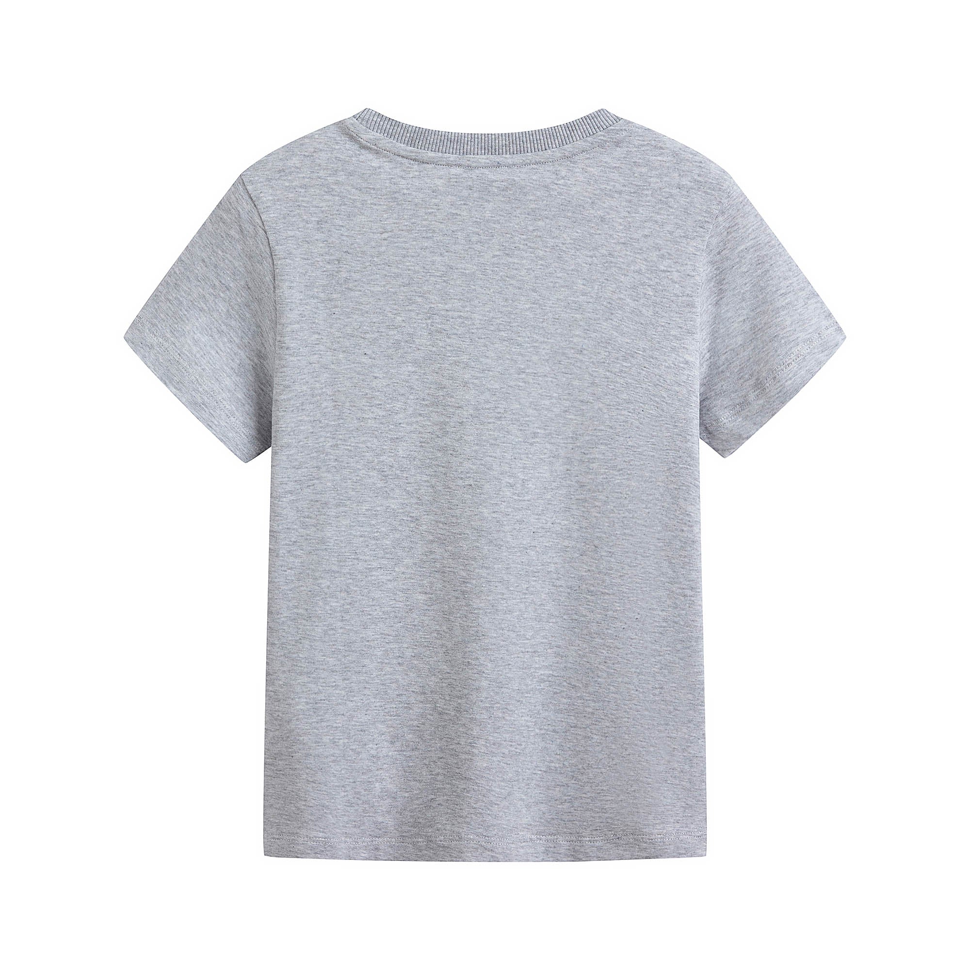 Boys & Girls Grey Logo Cotton T-Shirt