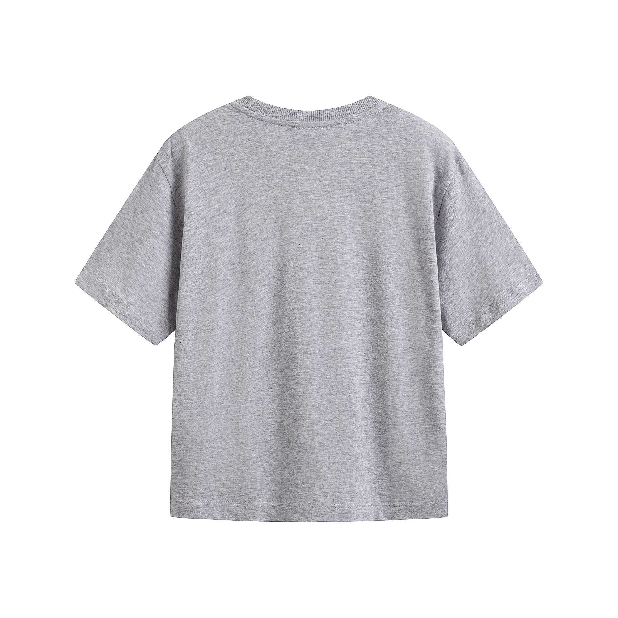 Boys & Girls Grey Cotton T-Shirt