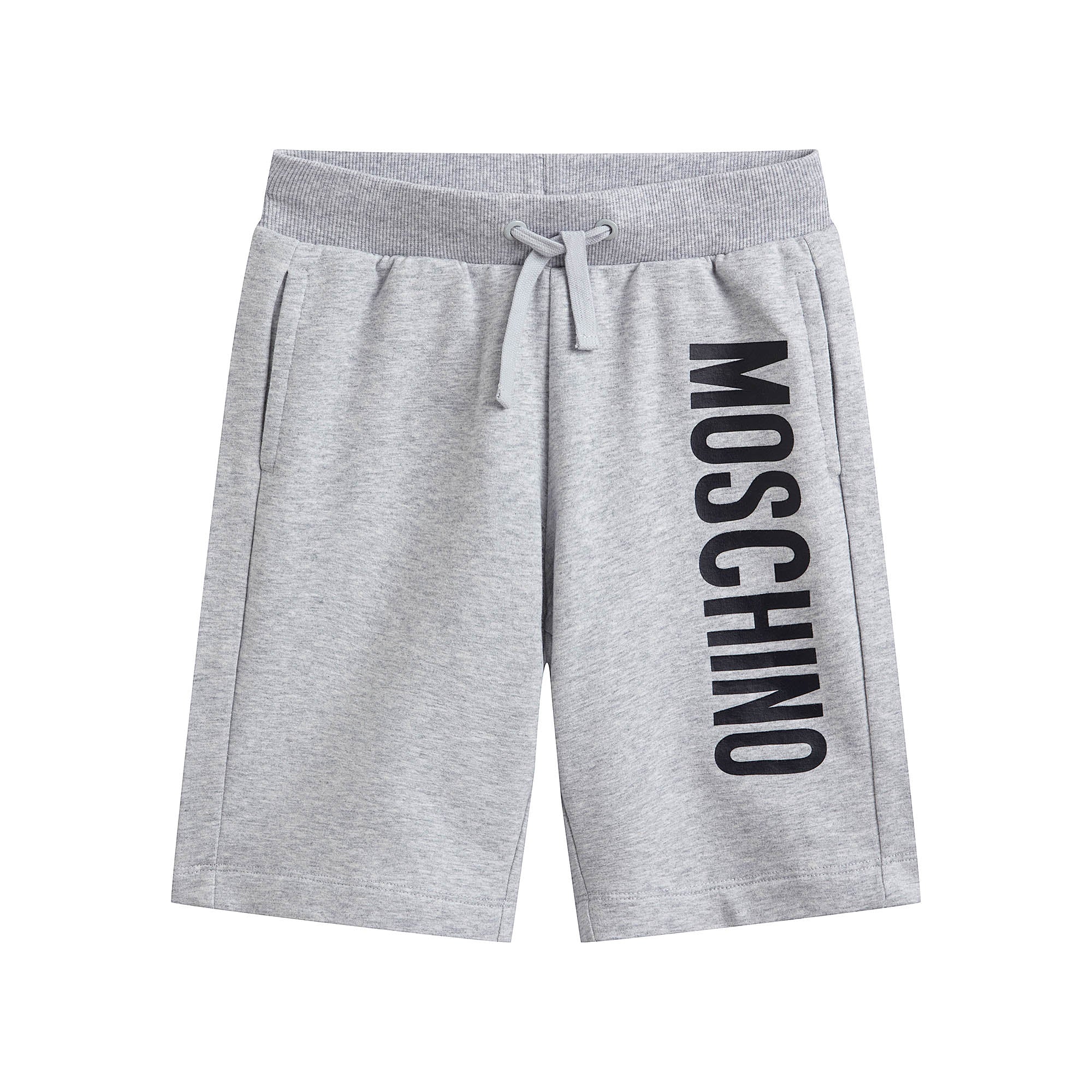 Boys Grey Logo Cotton Shorts