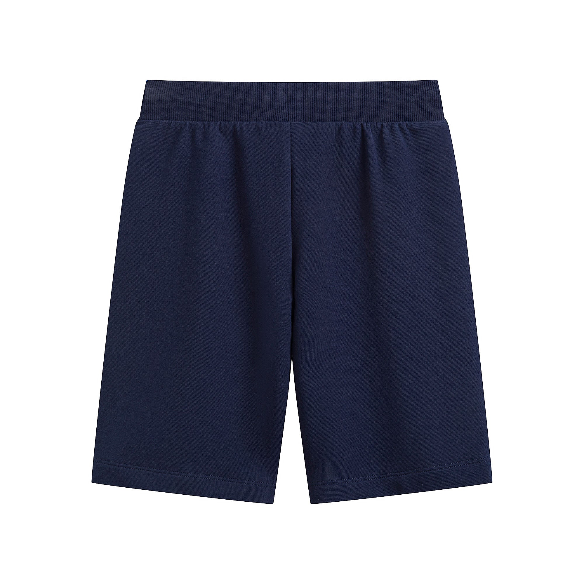 Boys Navy Logo Cotton Shorts