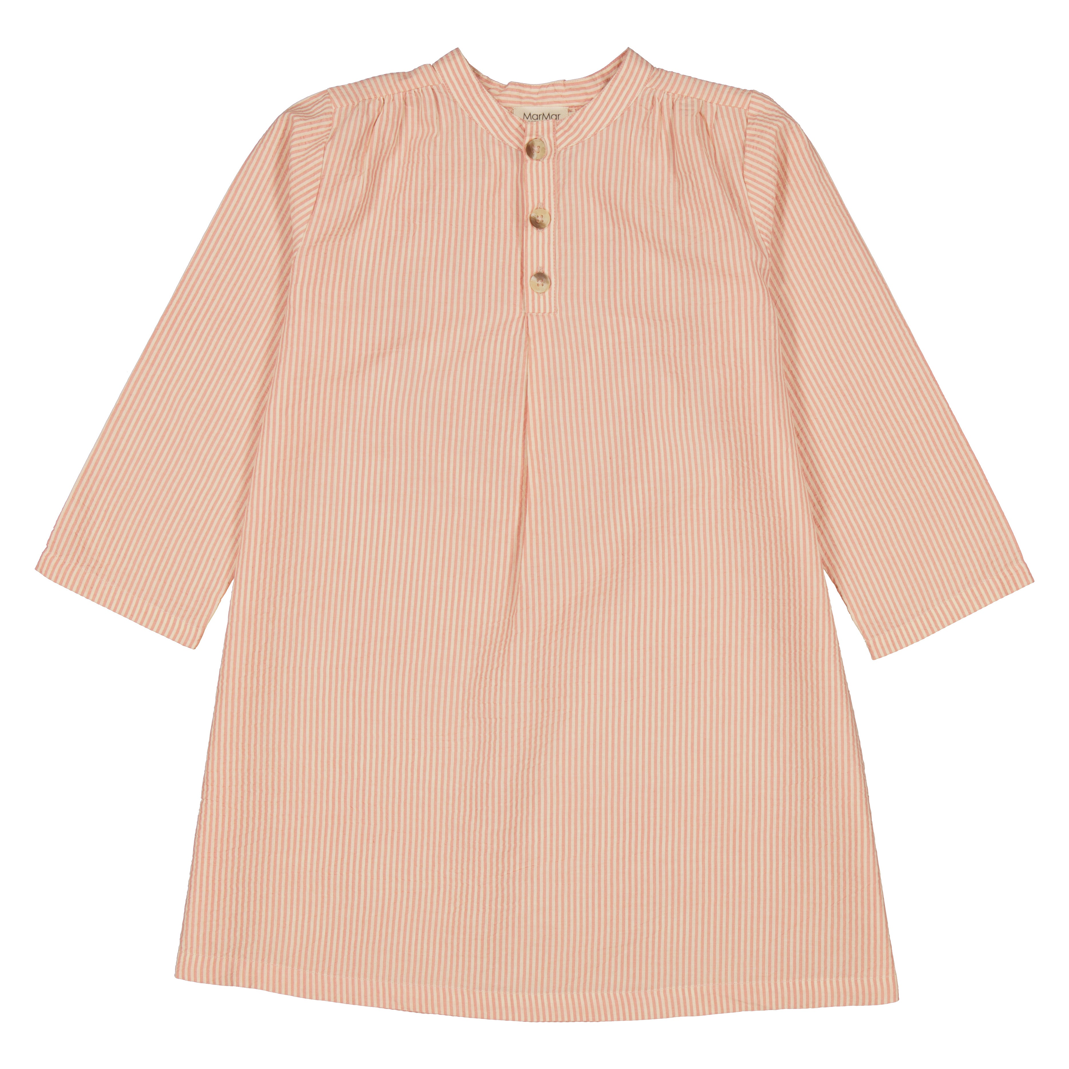 Girls Pink Stripes Cotton Nightwear Dress