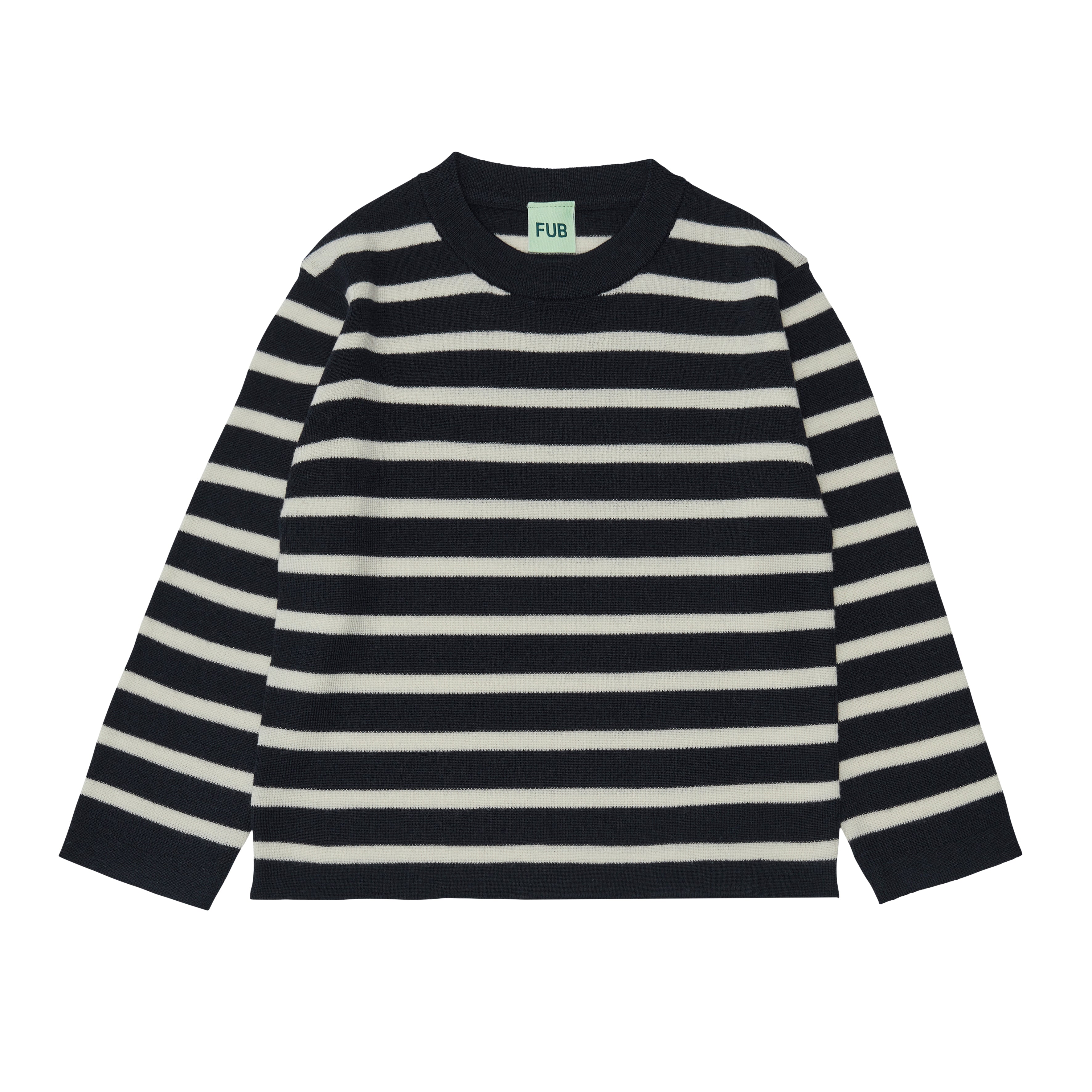Boys & Girls Dark Navy Stripes Wool T-Shirt