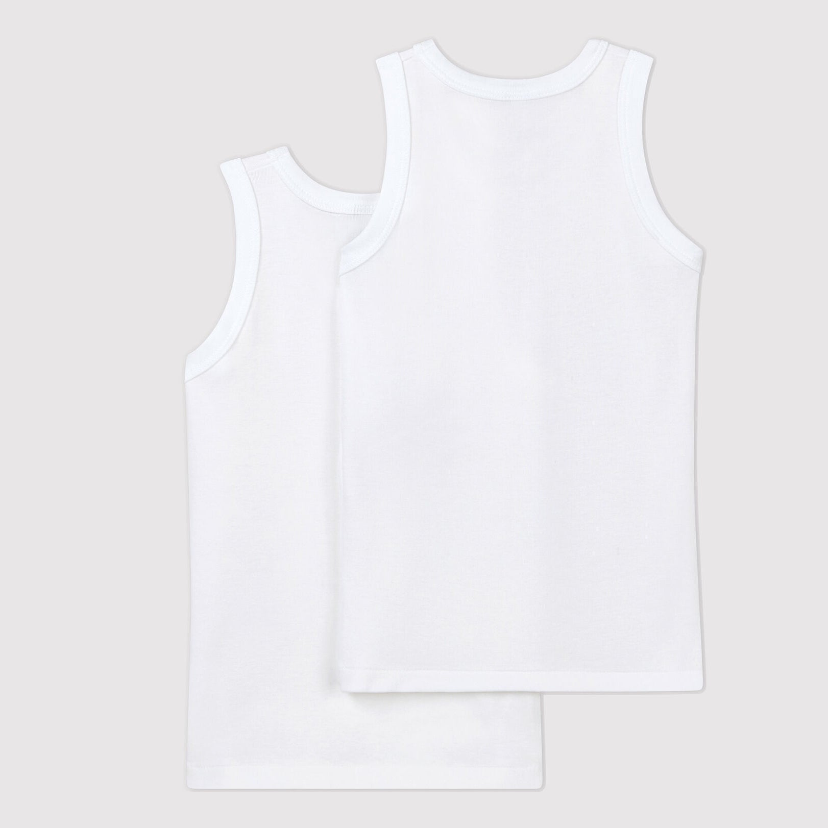 Boys White Cotton Vest(2 Pack)