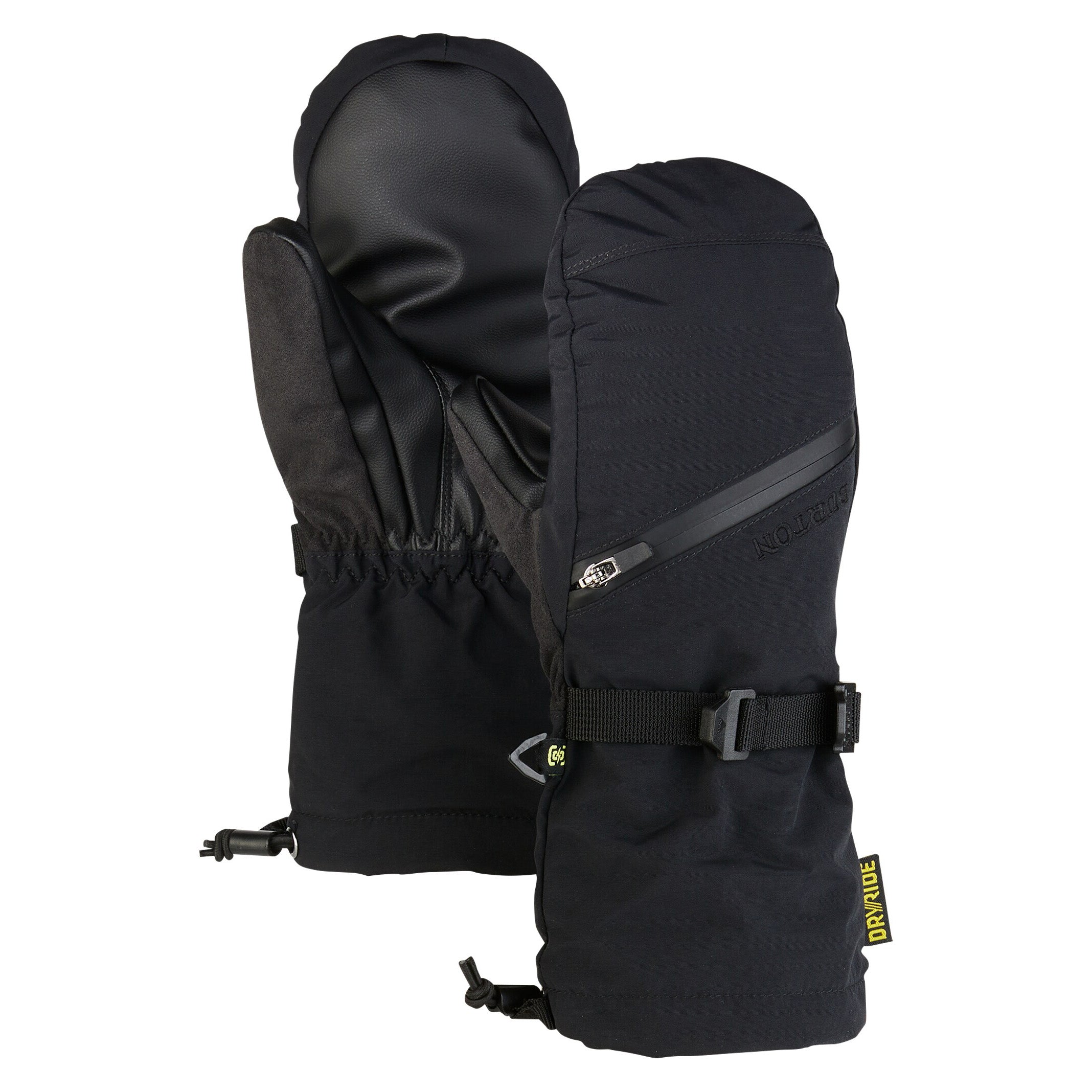 Boys & Girls Black Snow Gloves