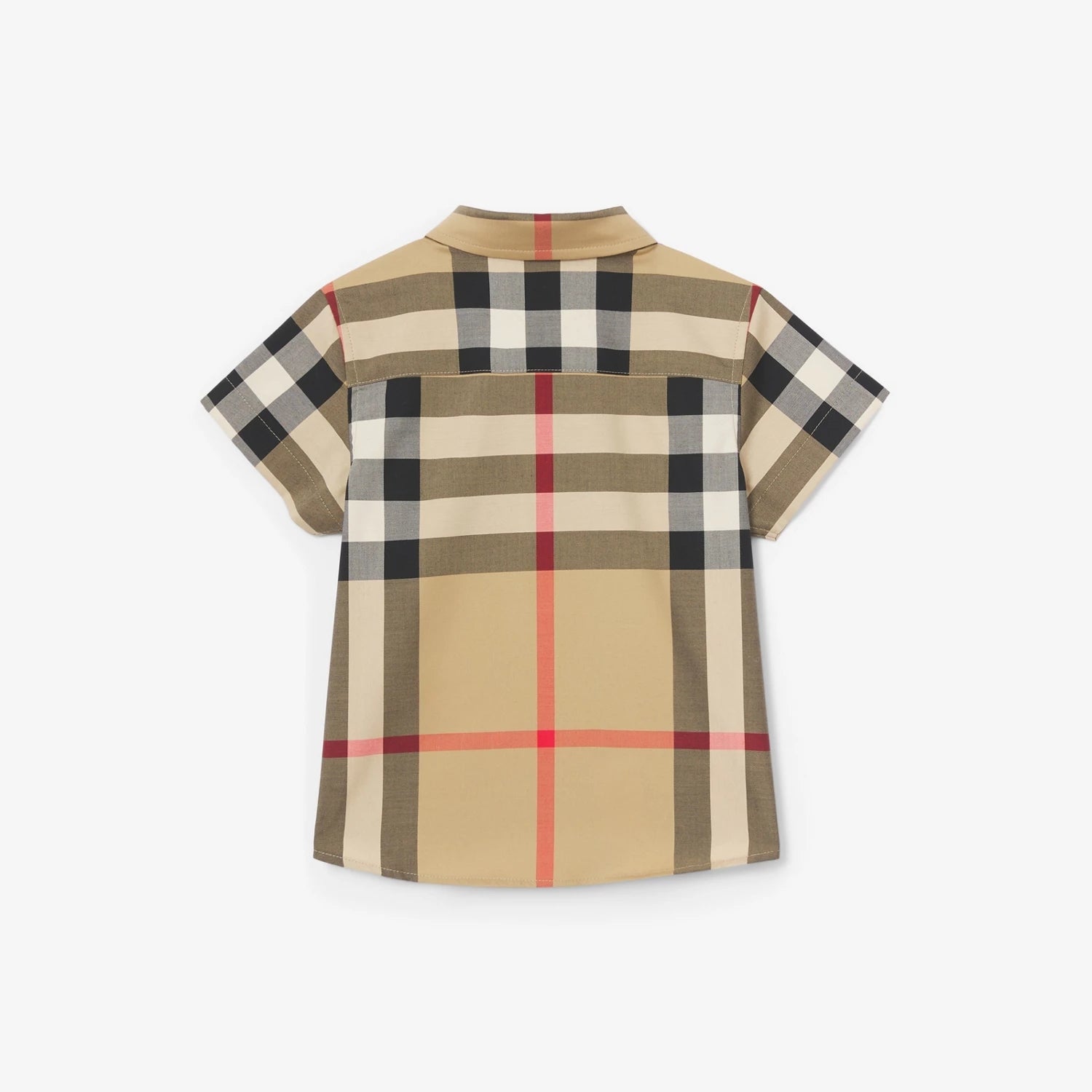 Baby Boys Beige Check Cotton Shirt