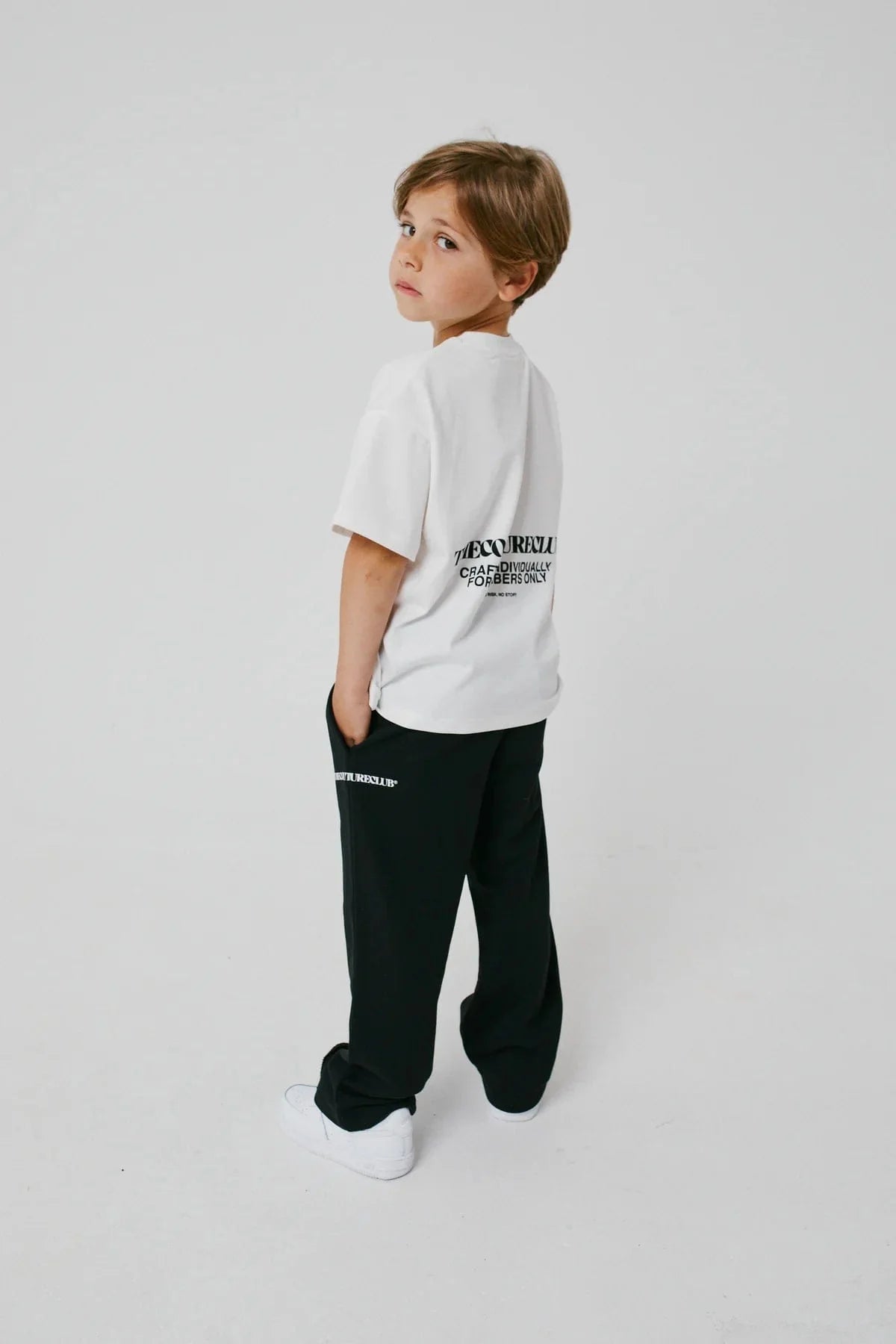 The Couture Club Kids Heavyweight Copyright T-Shirt in Ivory