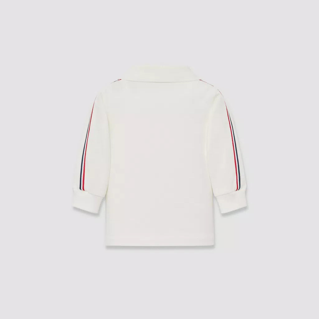 Baby Boys White Cotton Polo Shirt
