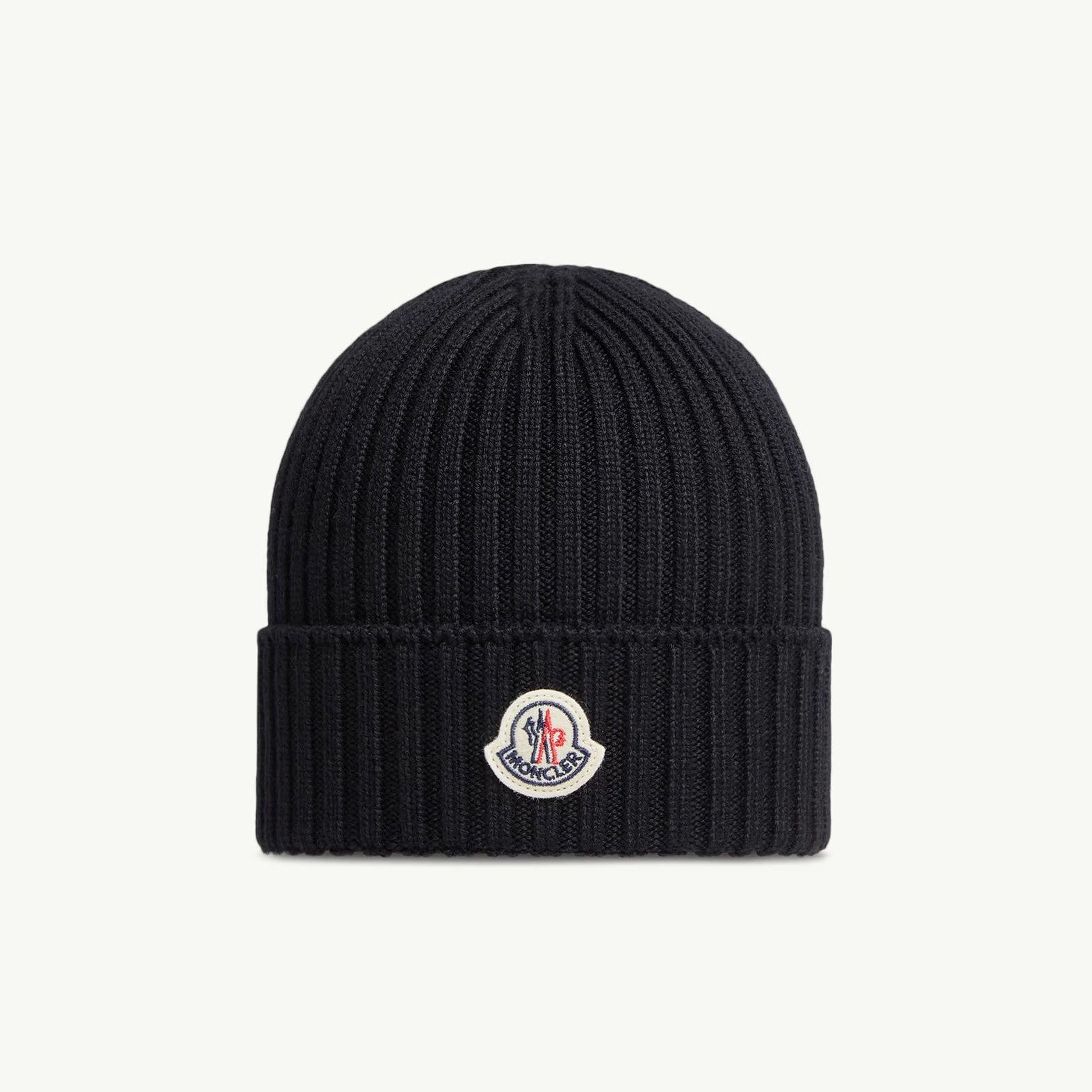 Boys Black Knit Wool Hat