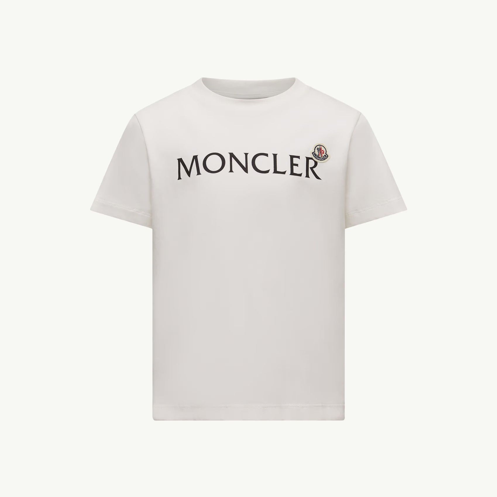 Boys White Logo Cotton T-Shirt