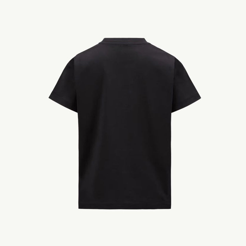 Boys Black Logo Cotton T-Shirt
