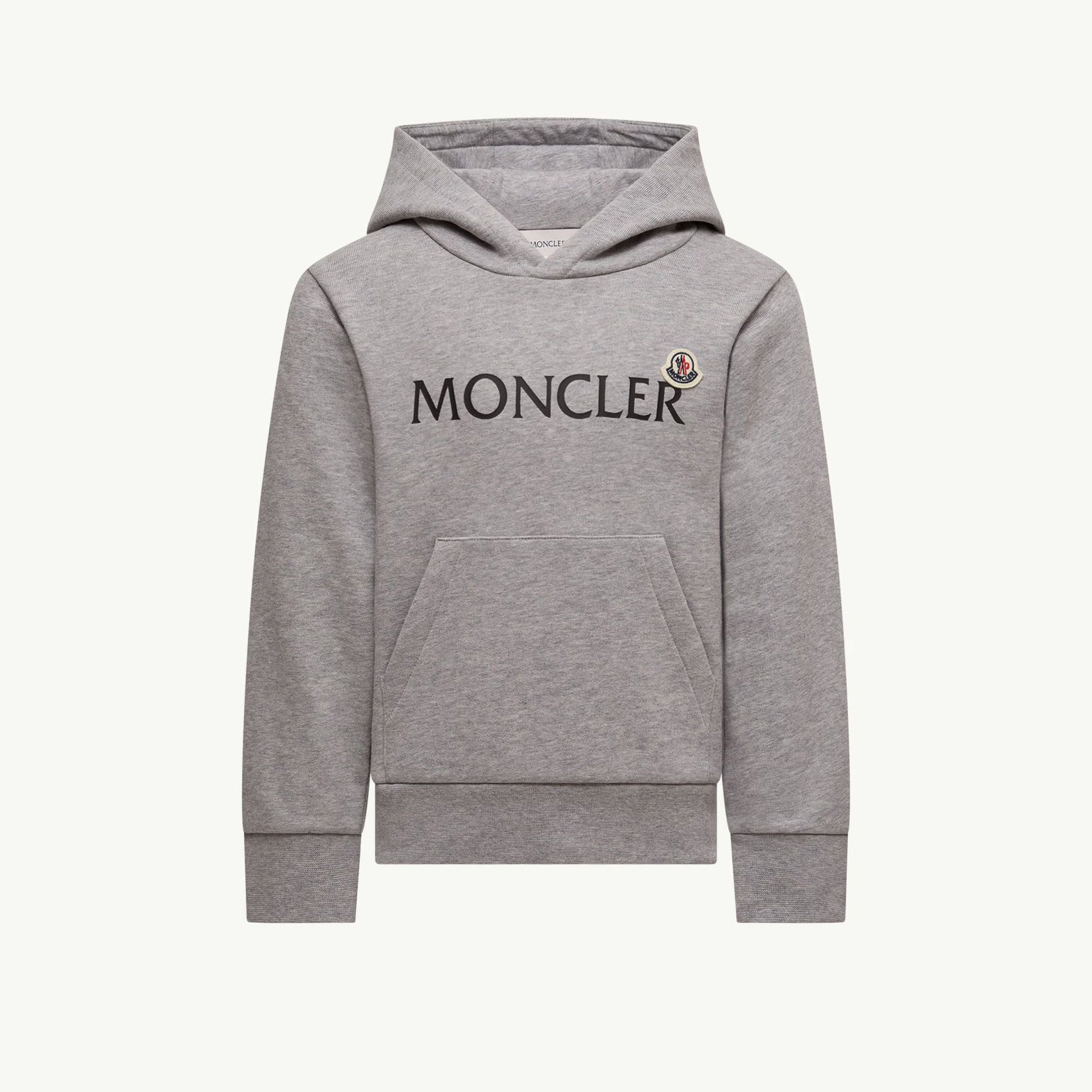 Boys Grey Logo Hooded Cotton Sweatshirt