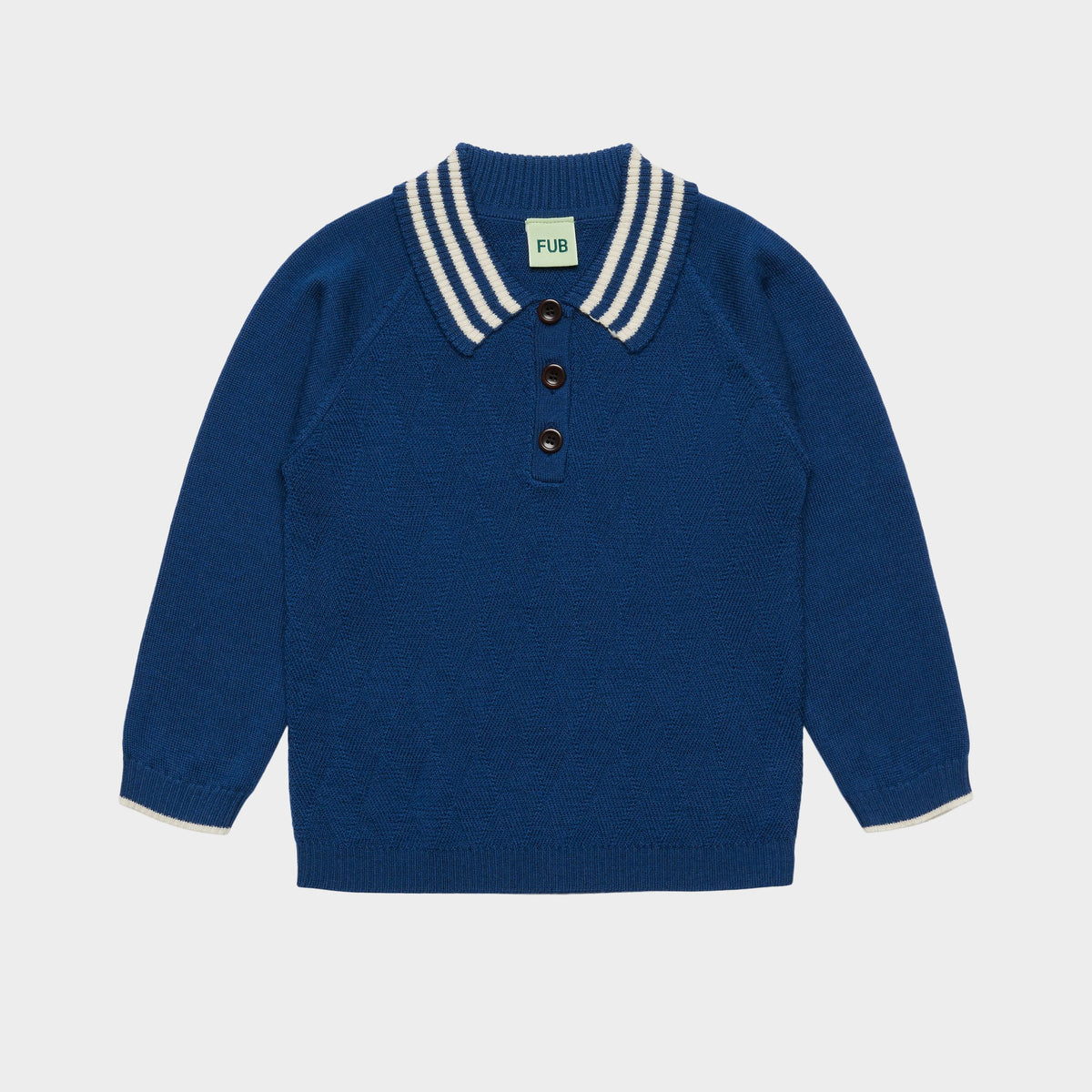 Boys & Girls Dark Blue Wool Polo Shirt