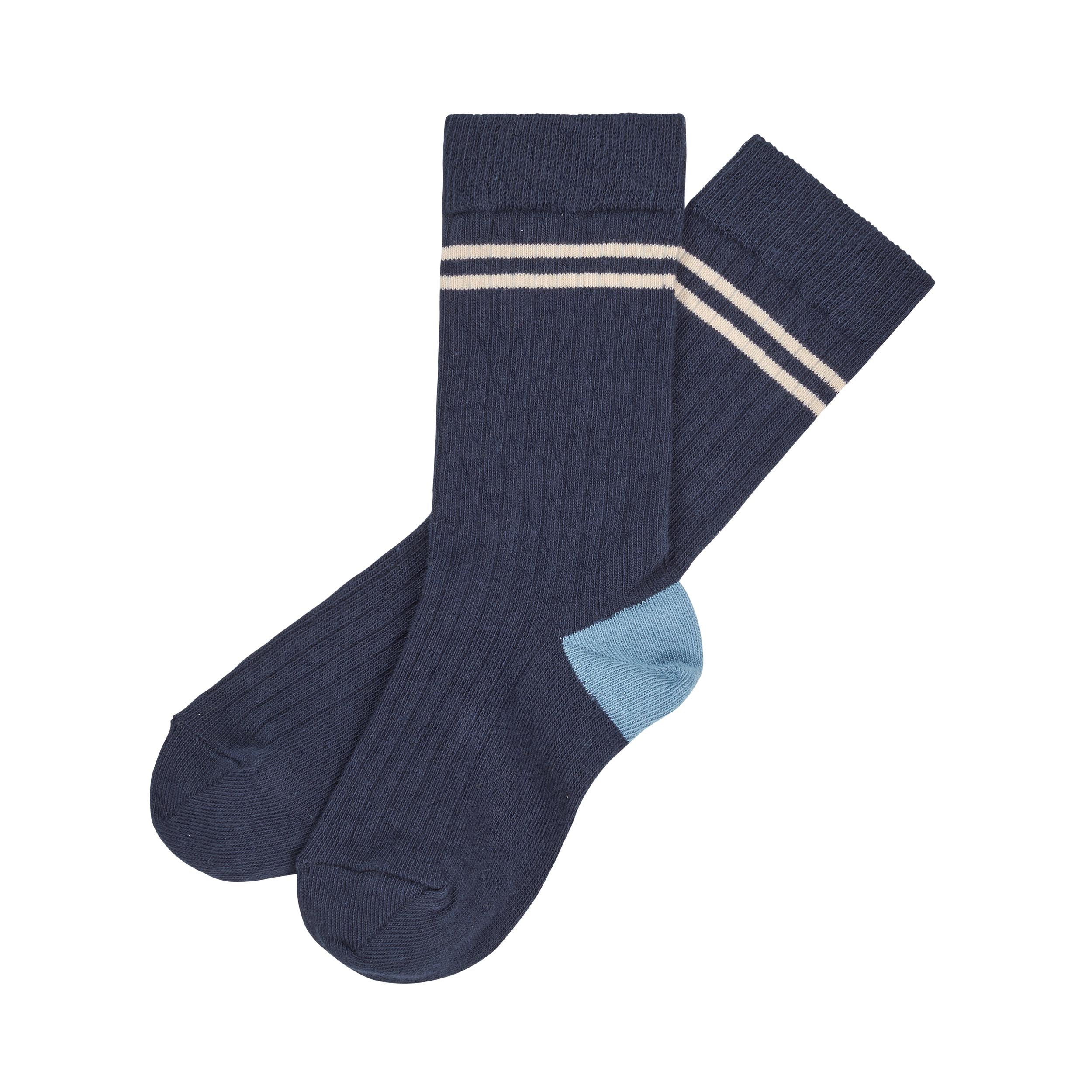 Boys & Girls Dark Blue Cotton Socks Set(2 Pack)