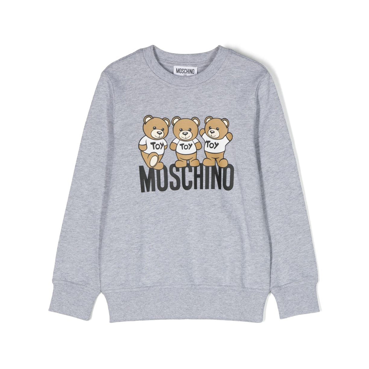 Boys & Girls Grey Printed Cotton Sweatshirt