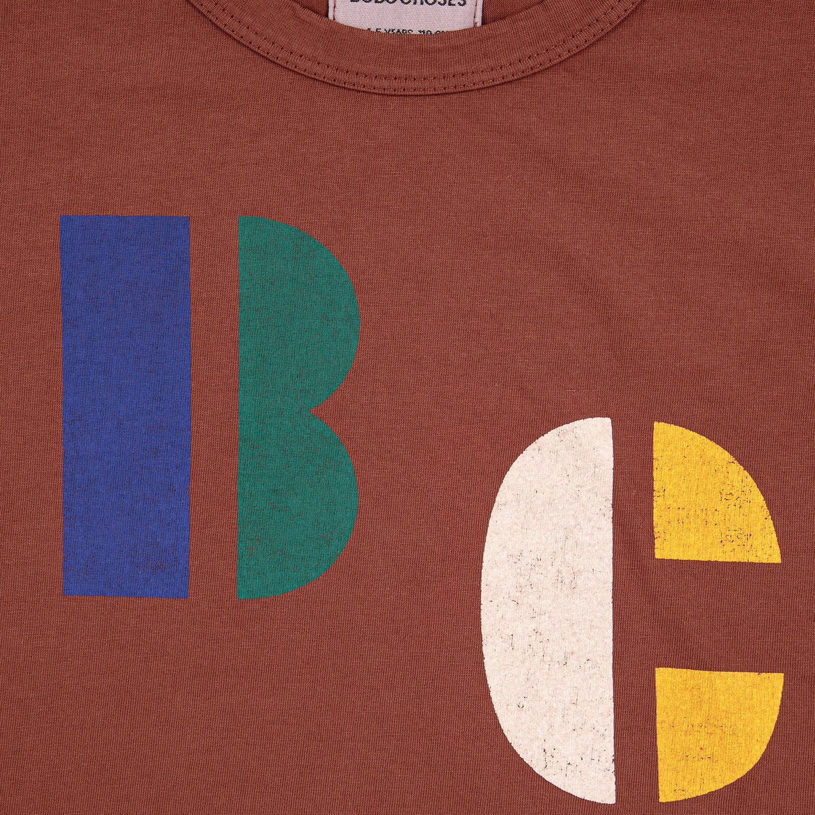 Boys & Girls Dark Brown Logo Cotton T-Shirt