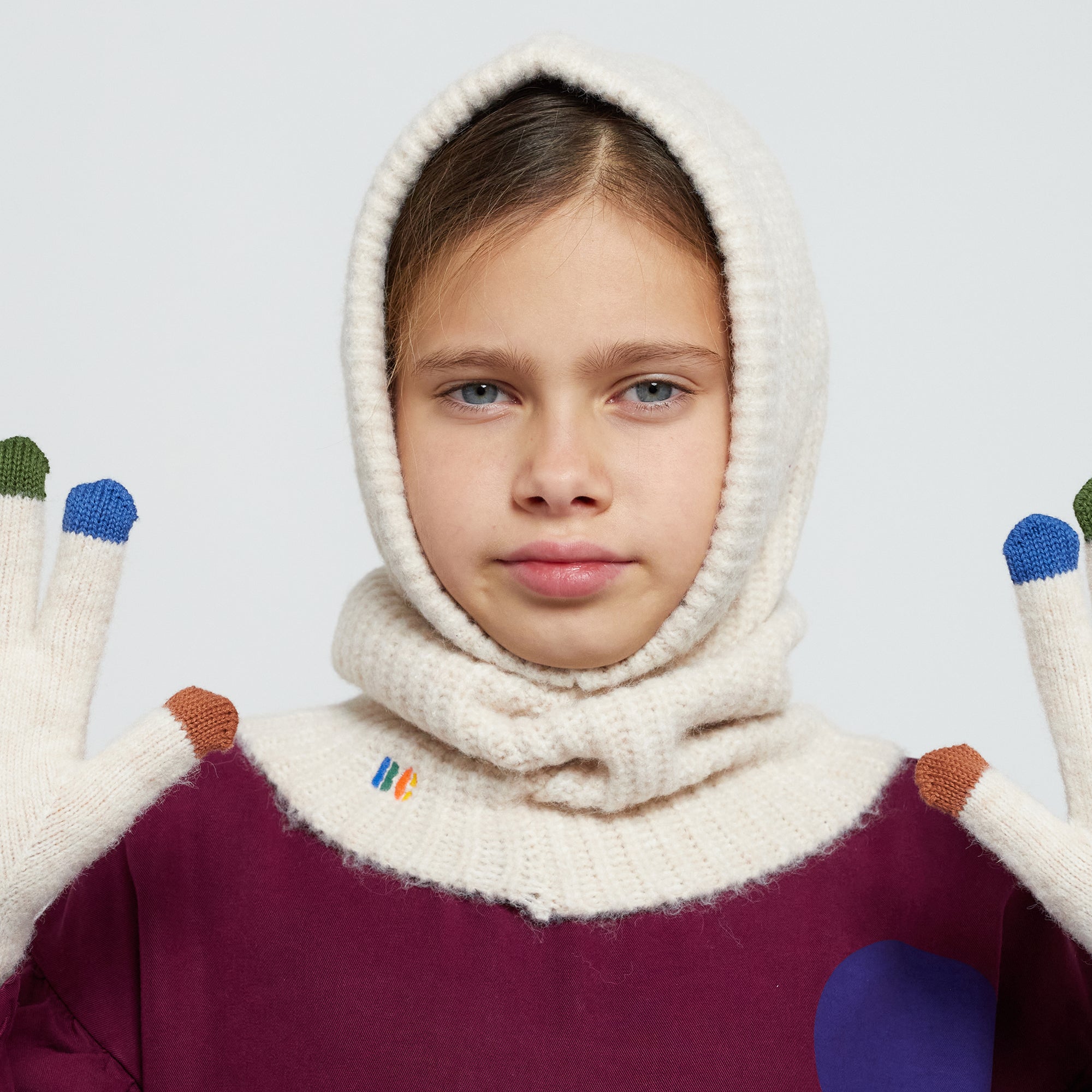 Boys & Girls Beige Gloves