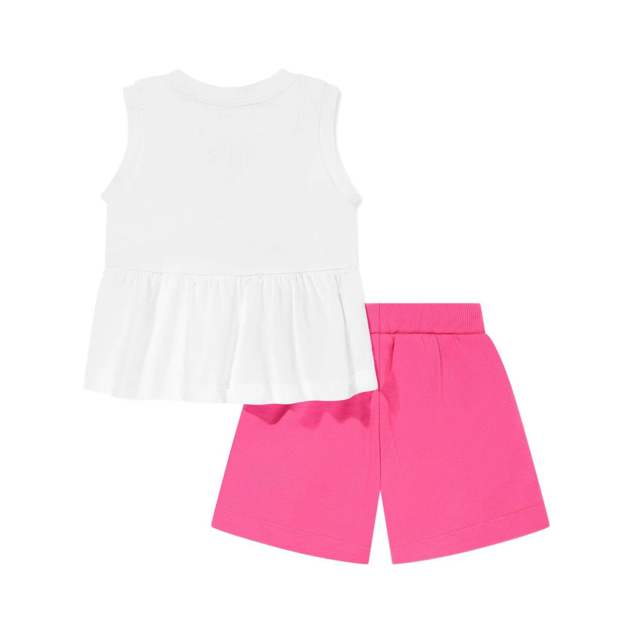 Girls White Logo Cotton Set