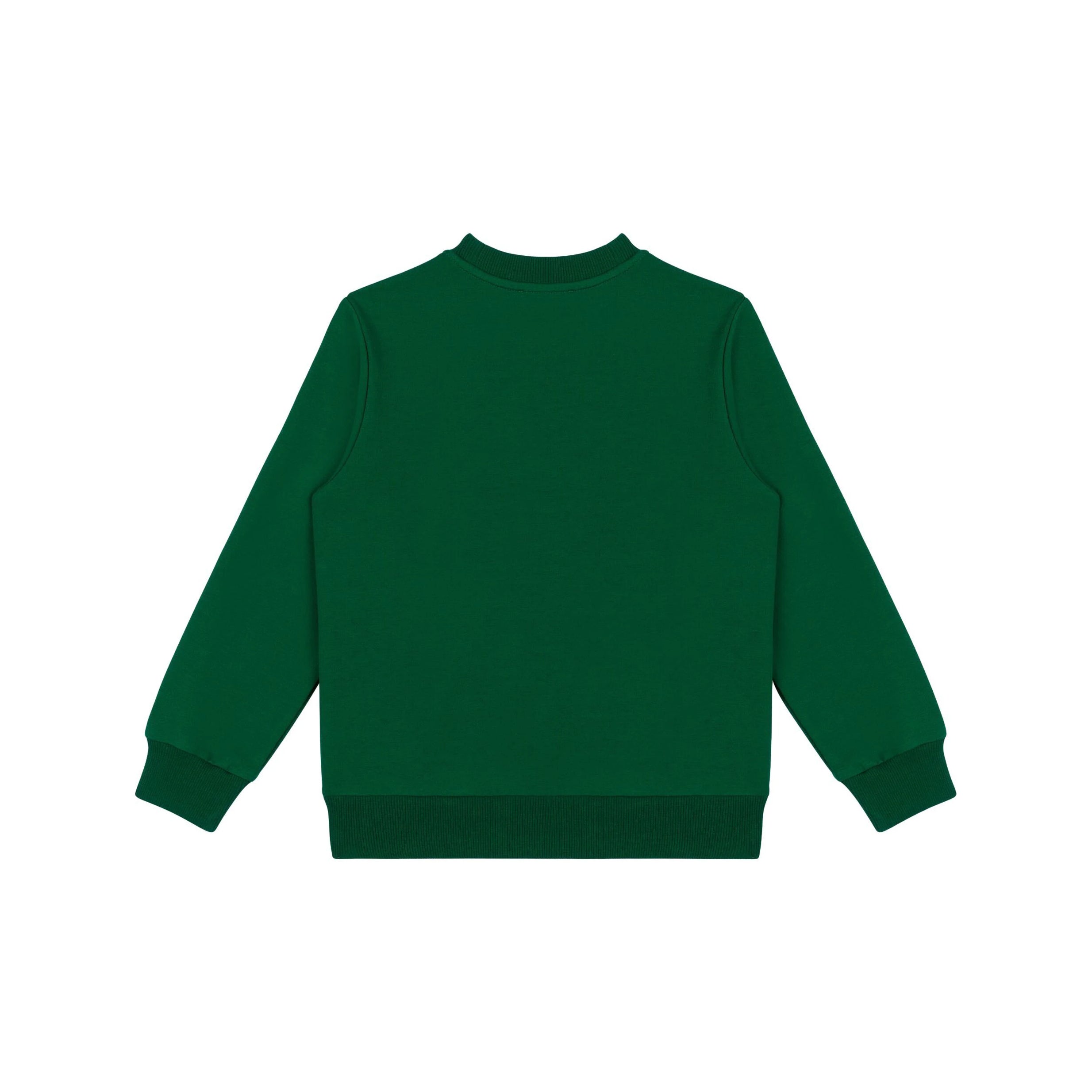 Boys & Girls Green Logo Cotton Sweatshirt