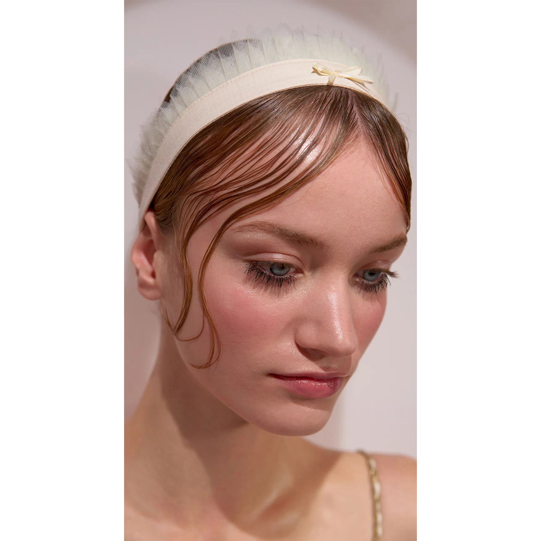 Women Beige'PÂTISSIER’S'Tulle Headband(242HB03TU/edelweiss)