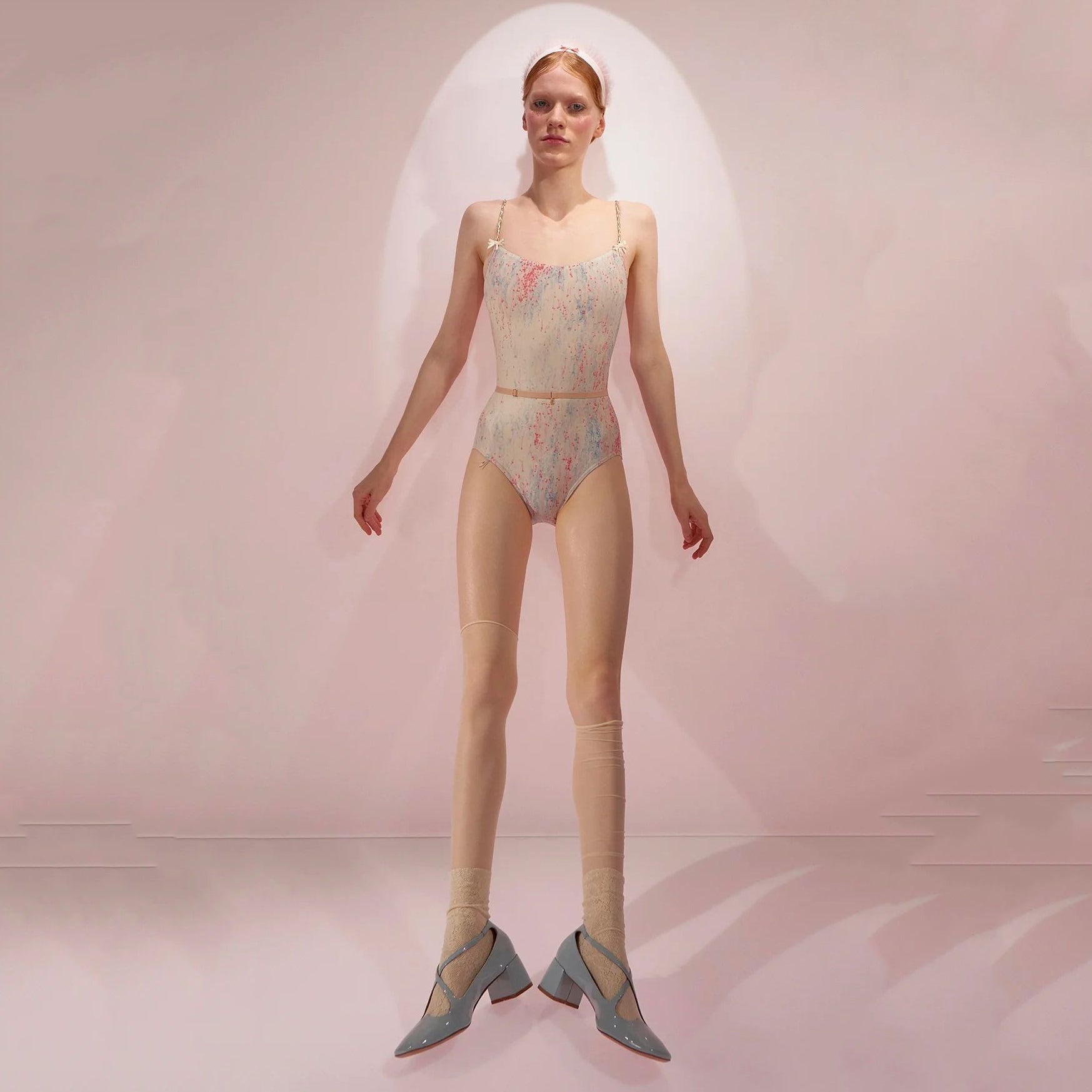 Girls Blue&Pink'JUNIOR SPRINKLE MERINGUE'Ballet Onesies(J242LE02VL/blue/blush)