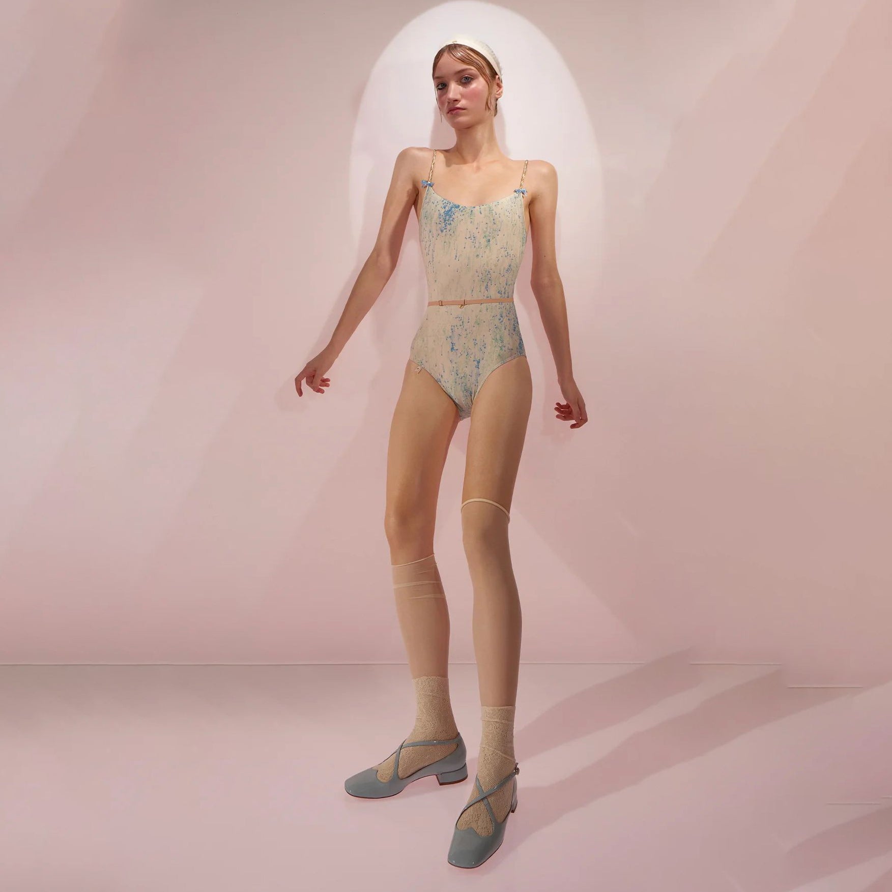 Girls Blue&Green'JUNIOR SPRINKLE MERINGUE'Ballet Onesies(J242LE02VL/blue/mint)