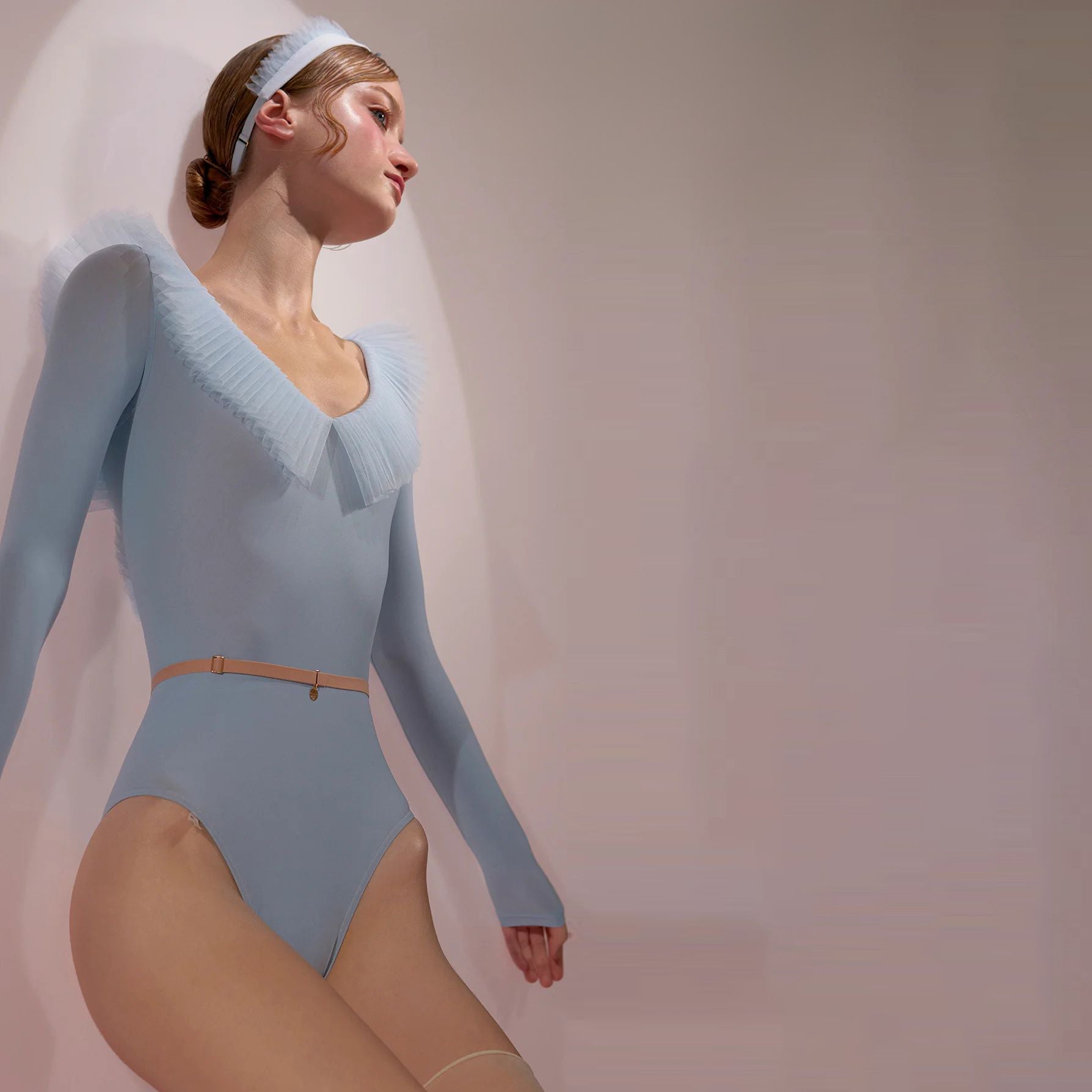 Girls Light Blue'JUNIOR GRAND'Ballet Onesies(J242LE83PV/baby blue)